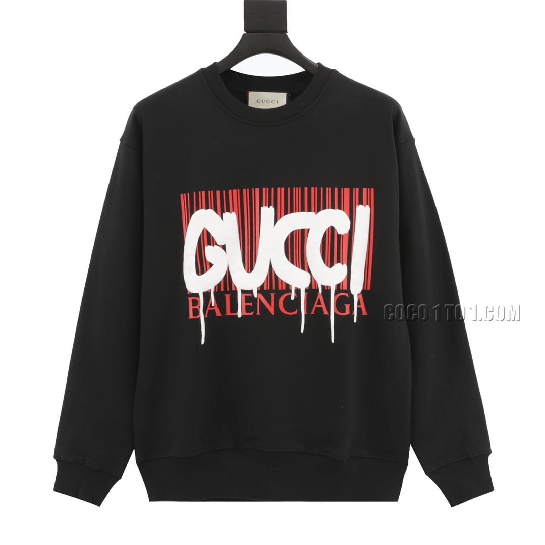Balenciaga x Gucci Graffiti Print Crewneck Sweatshirt N42901
