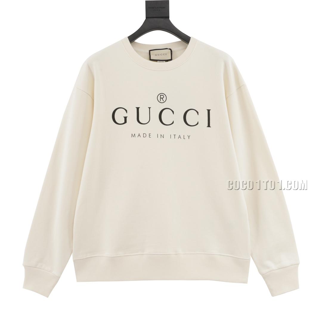 Gucci Simple Logo Letter Print Crewneck Sweatshirt N42901