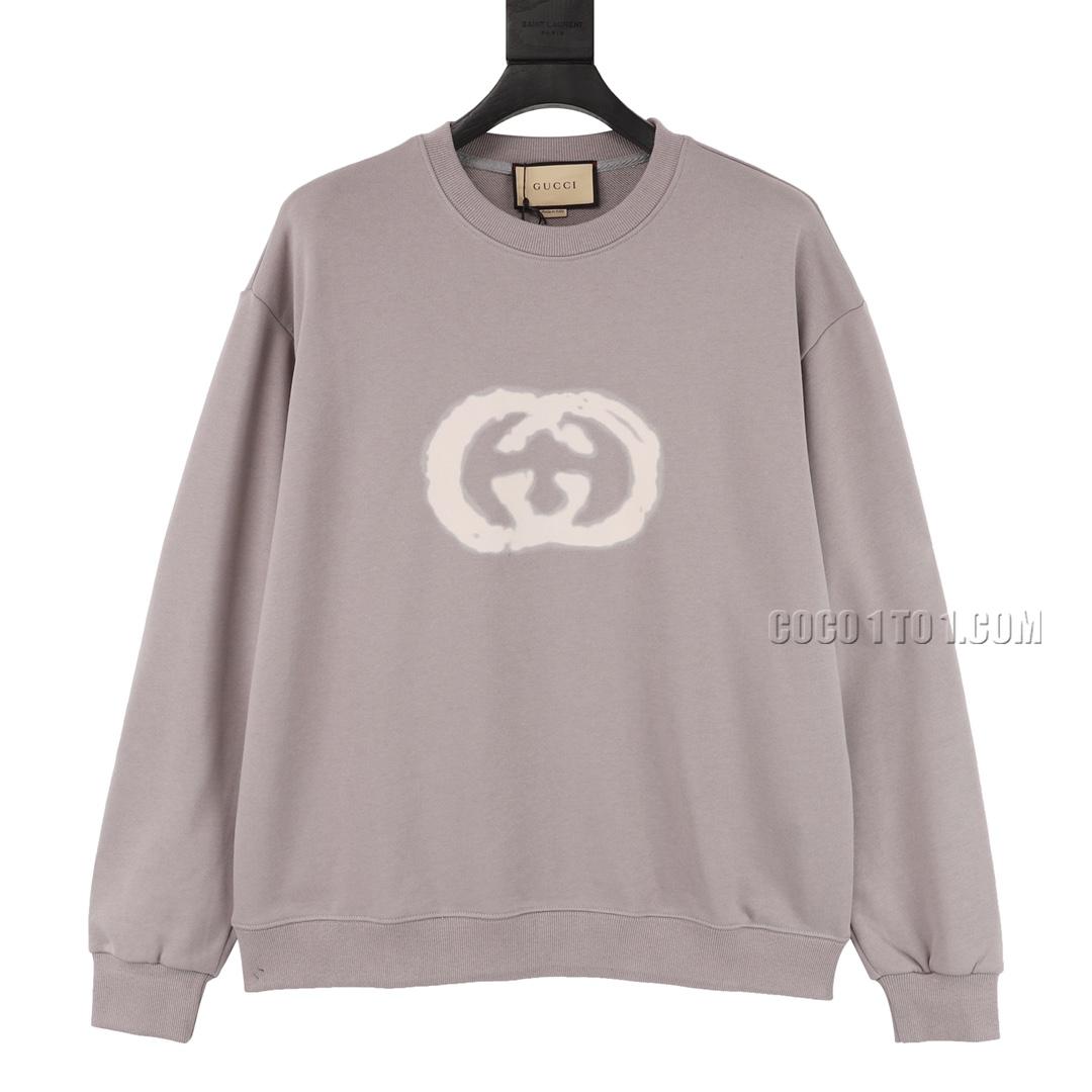 Gucci Double G Logo Print Crewneck Sweatshirt N42901