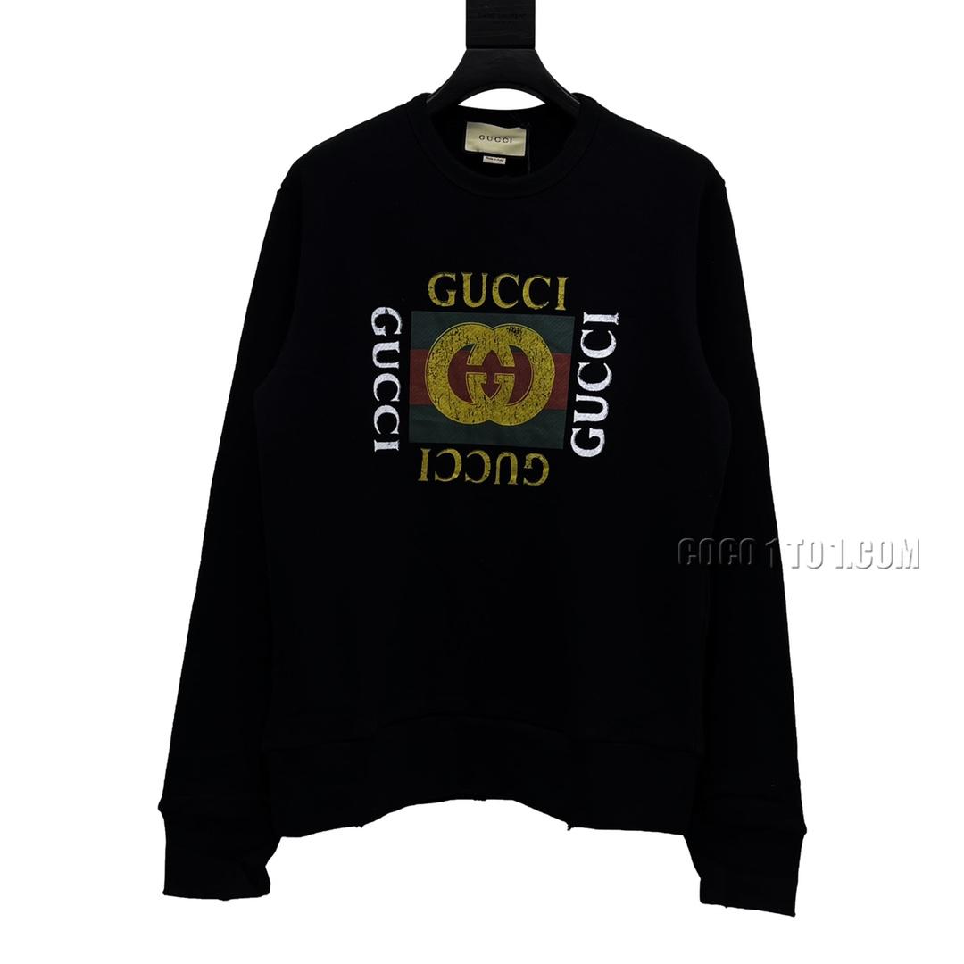 Gucci Classic Square Logo Print Crewneck Sweatshirt N42901