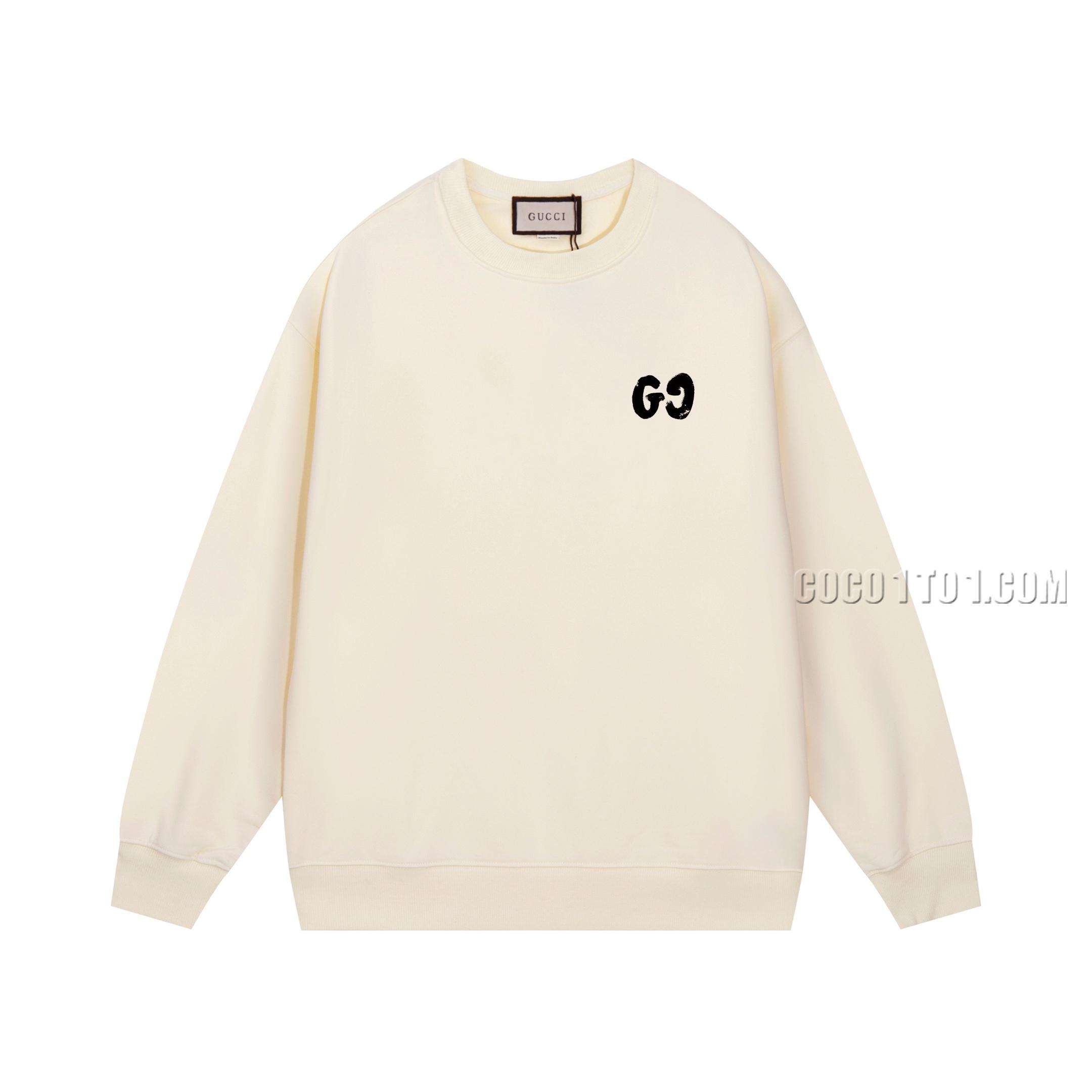 Gucci Double G Graffiti Logo Letter Logo Print Round Neck Sweatshirt N42901