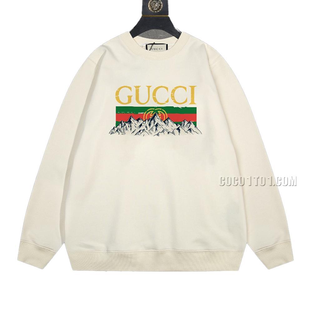 Gucci 2024 Printed Craft Couple Round Neck Sweatshirt N42901