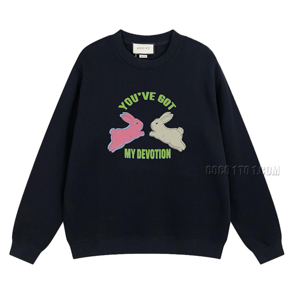 Gucci 2024 Early Spring New Cool Cartoon Pattern Round Neck Sweatshirt N42901