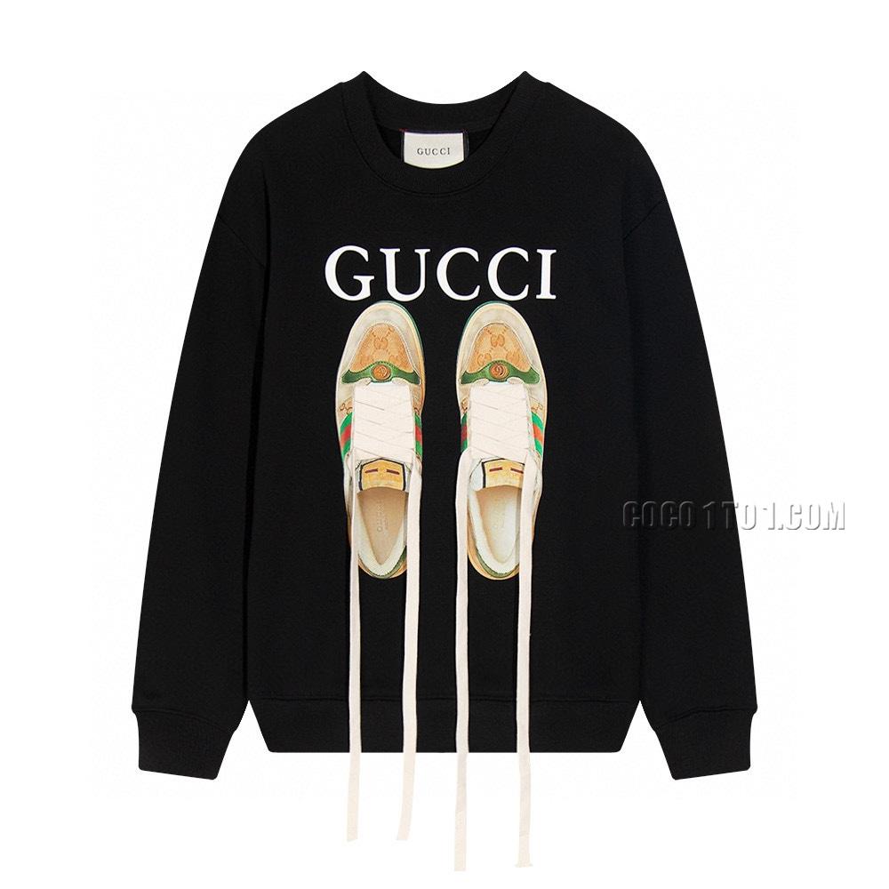 Gucci Shoelace Letter Logo Round Neck Sweatshirt N42901