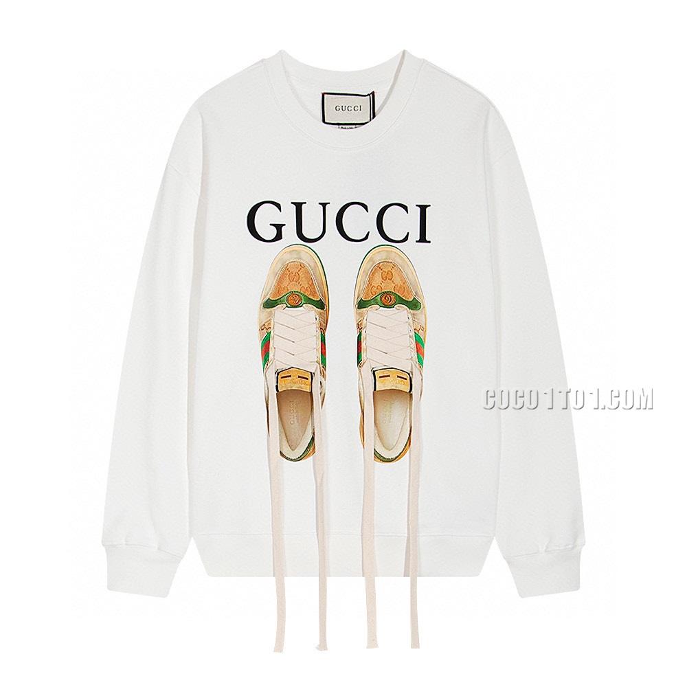 Gucci Shoelace Letter Logo Round Neck Sweatshirt N42901