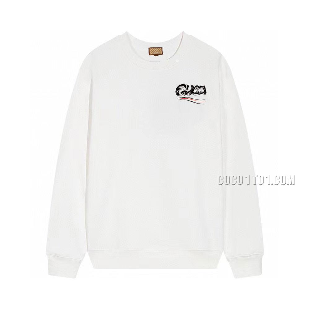 Gucci Collaboration Autumn/Winter New Printed Dot Craft Round Neck Sweatshirt N42901