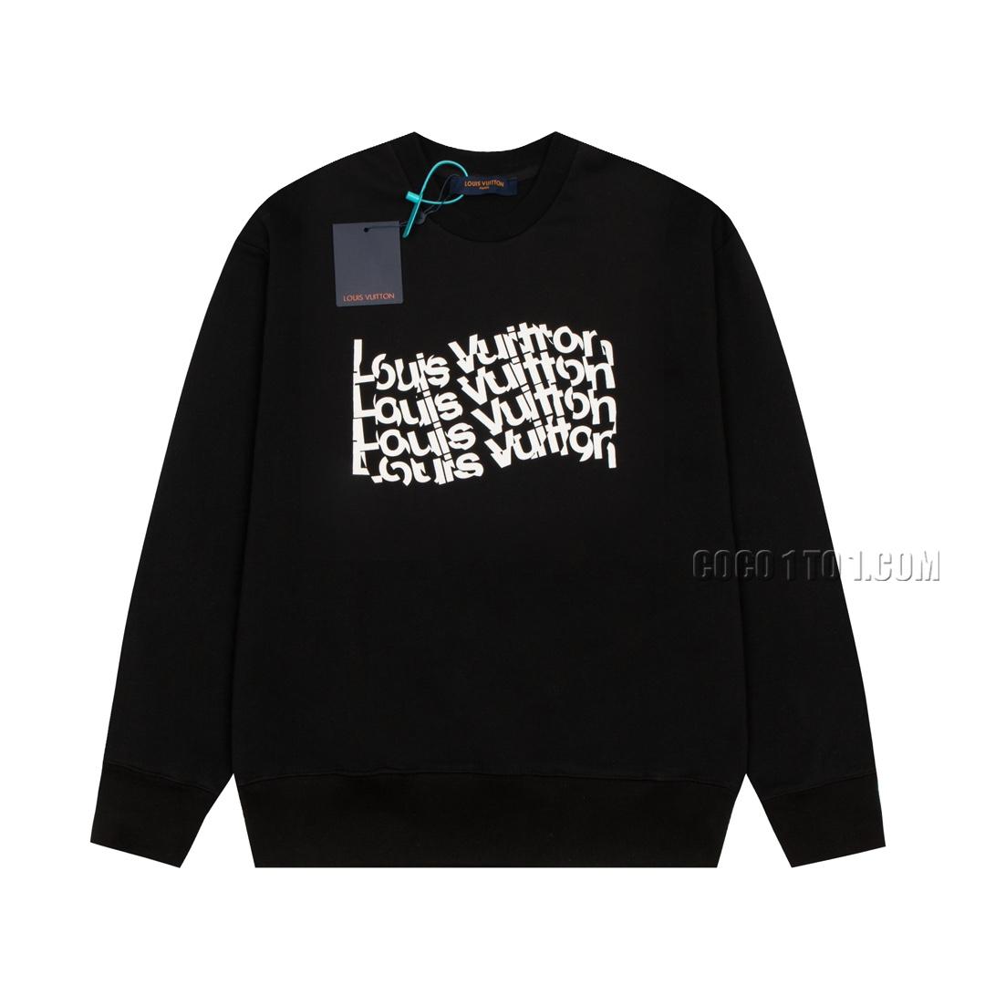 Louis Vuitton New Irregular Letter Logo Round Neck Sweatshirt N42901