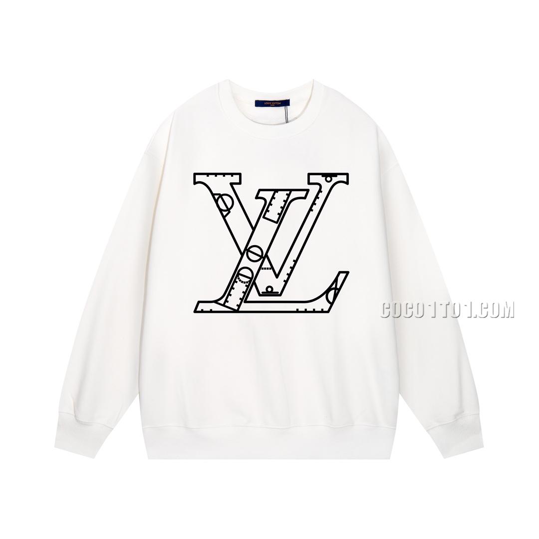 Louis Vuitton English Logo Printed Pattern Round Neck Sweatshirt N42901