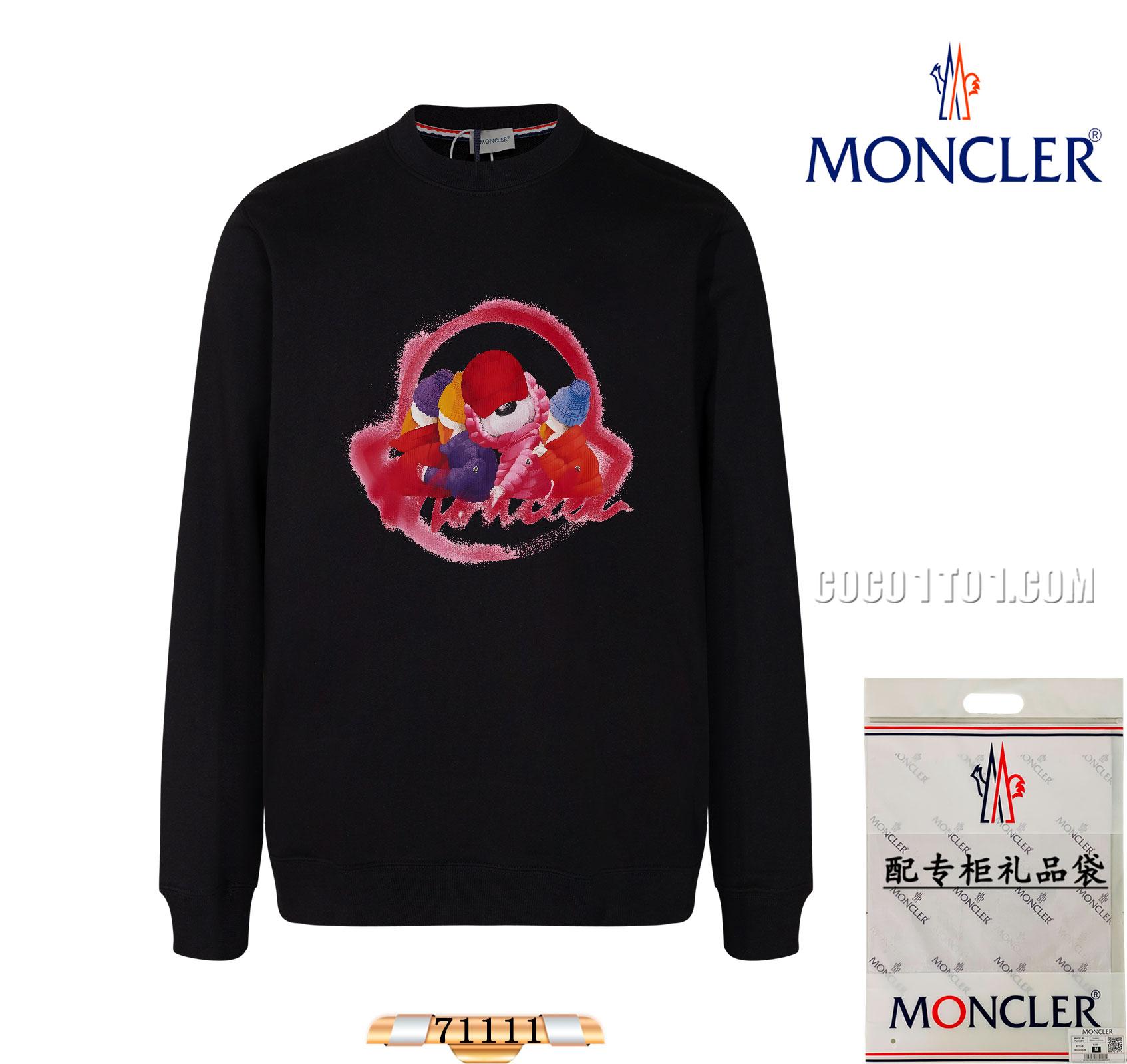 Moncler 2024 Early Spring New Cool Cartoon Pattern Round Neck Sweatshirt N42901