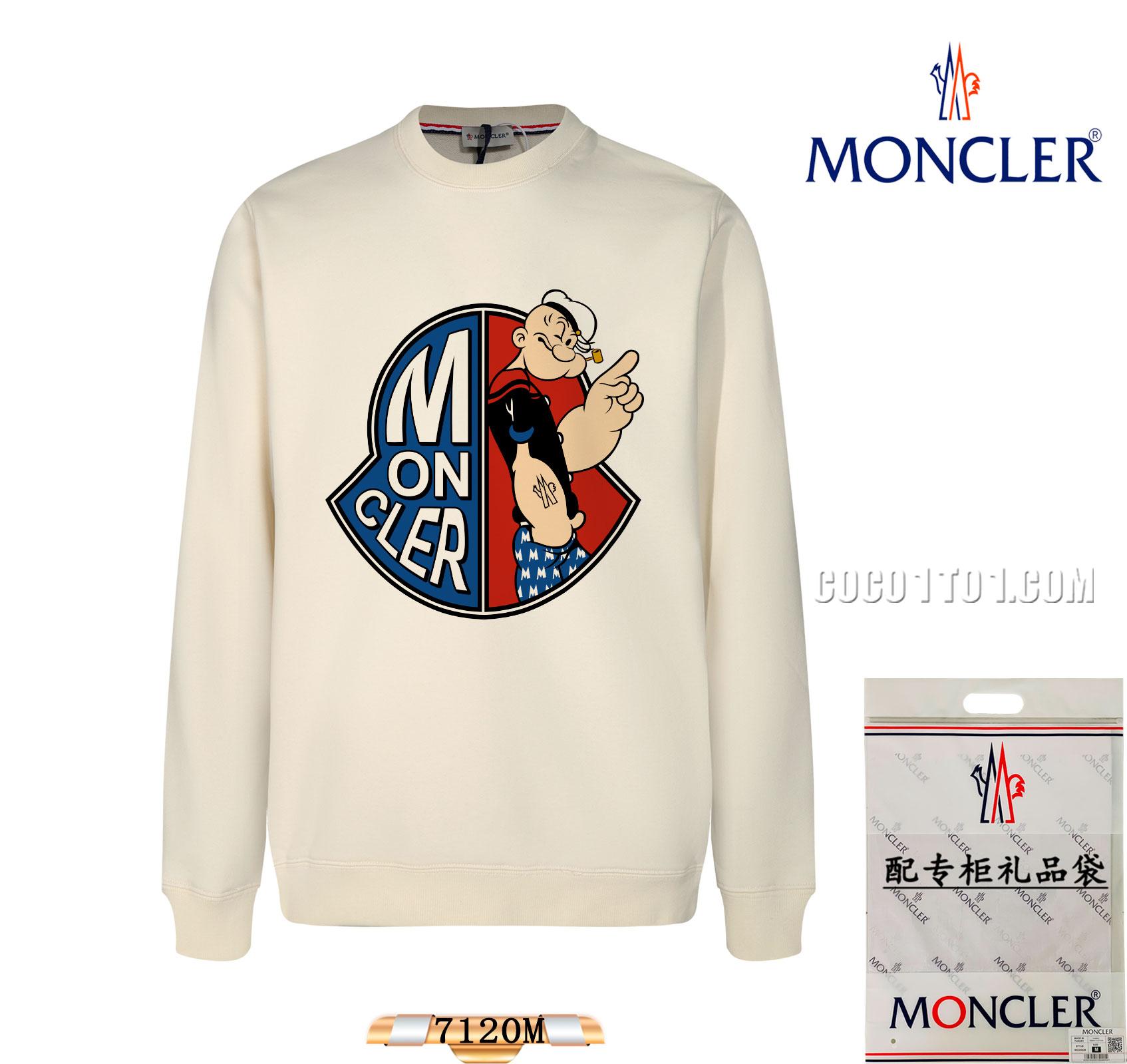 Moncler 2024 Early Spring New Cool Cartoon Pattern Round Neck Sweatshirt N42901
