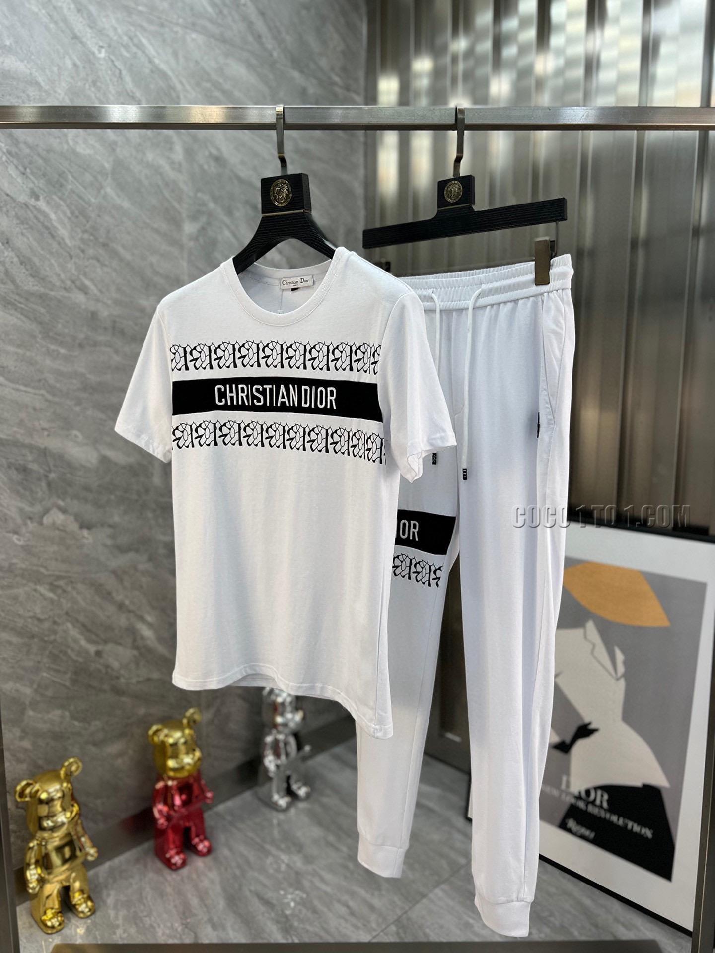 Dior 24 Official Website Same Style World-Renowned Luxury Brand Summer Men's Short Sleeve Suit N42503