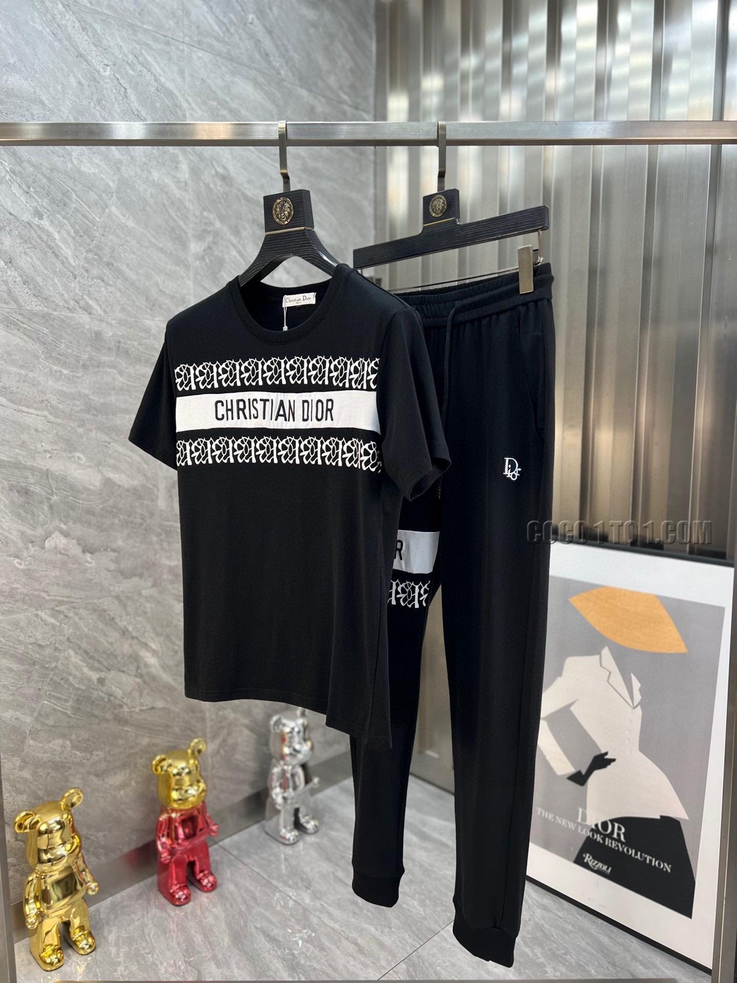Dior 24 Official Website Same Style World-Renowned Luxury Brand Summer Men's Short Sleeve Suit N42503