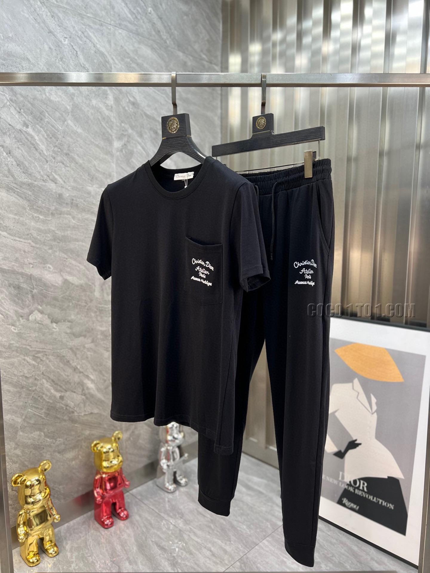 Dior 24 Official Website Same Style World-Renowned Luxury Brand Summer Men's Short Sleeve Suit N42503