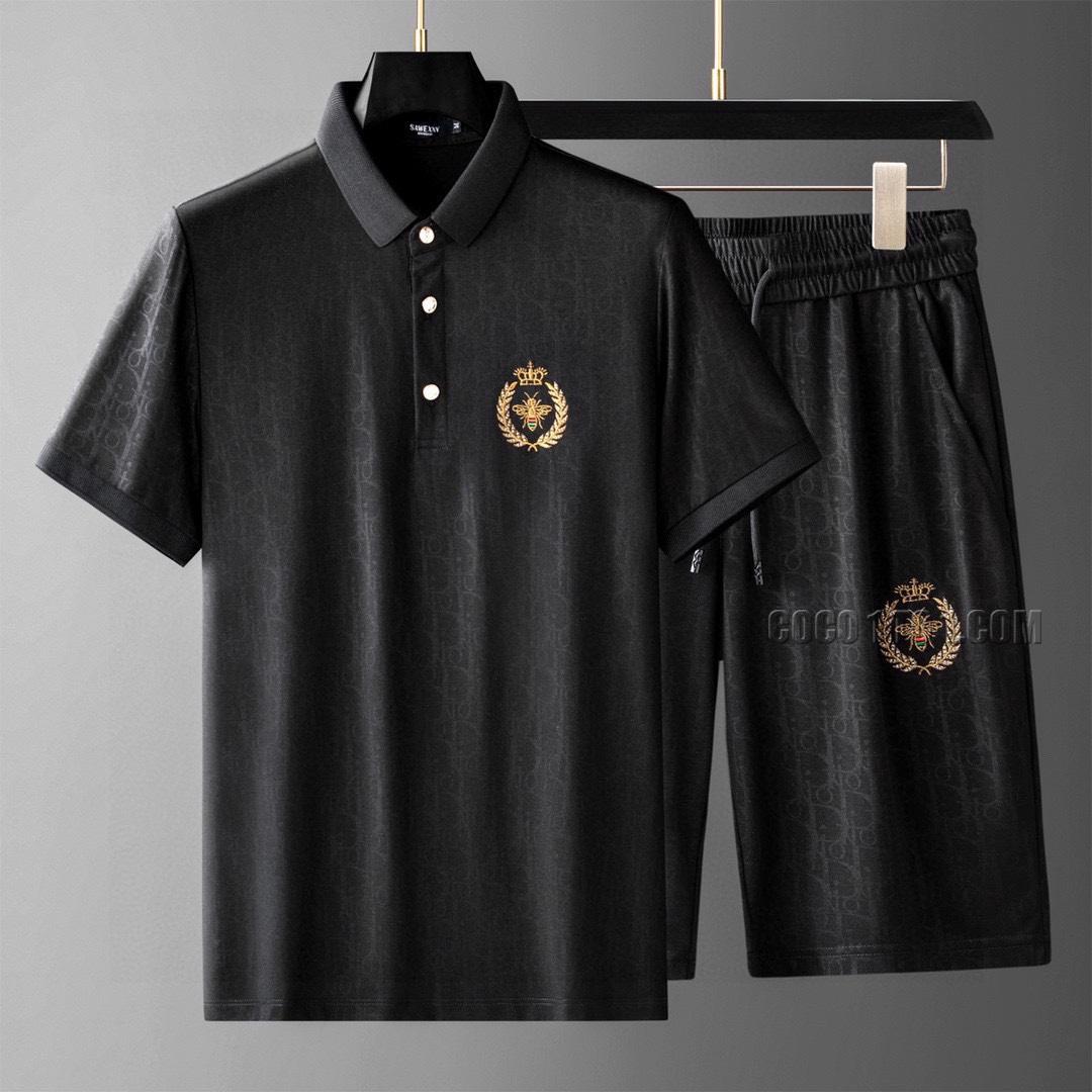Dior (Fat Gospel) 24 Official Website Same Style World-Renowned Luxury Brand Summer Men's Double Gloss High-Quality Collar Suit N42503