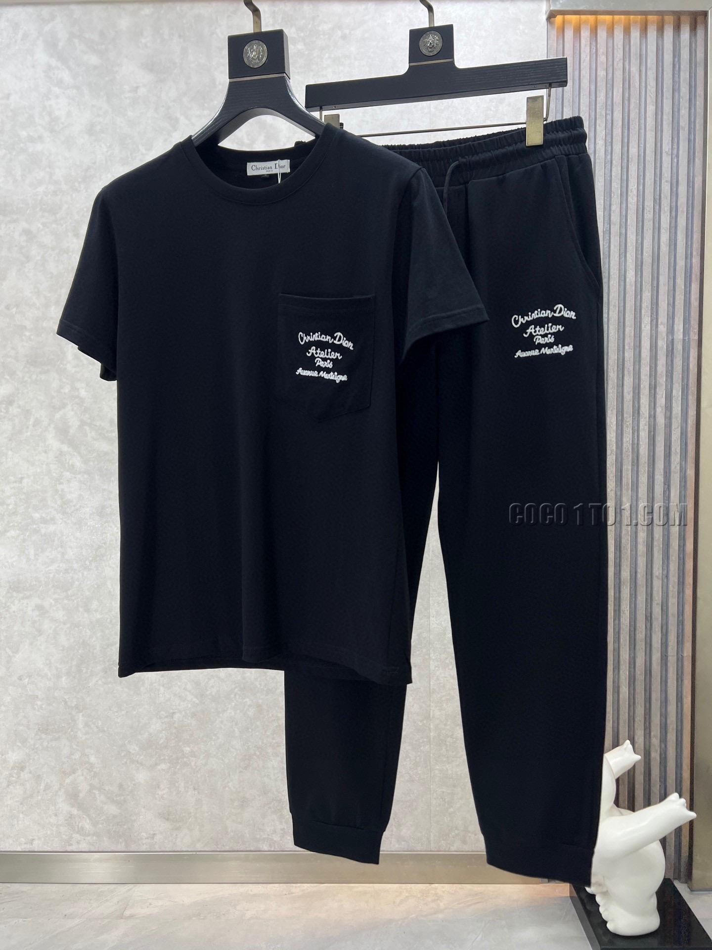 Dior 24 Official Website Same Style World-Renowned Luxury Brand Summer Men's Short Sleeve Suit N42503