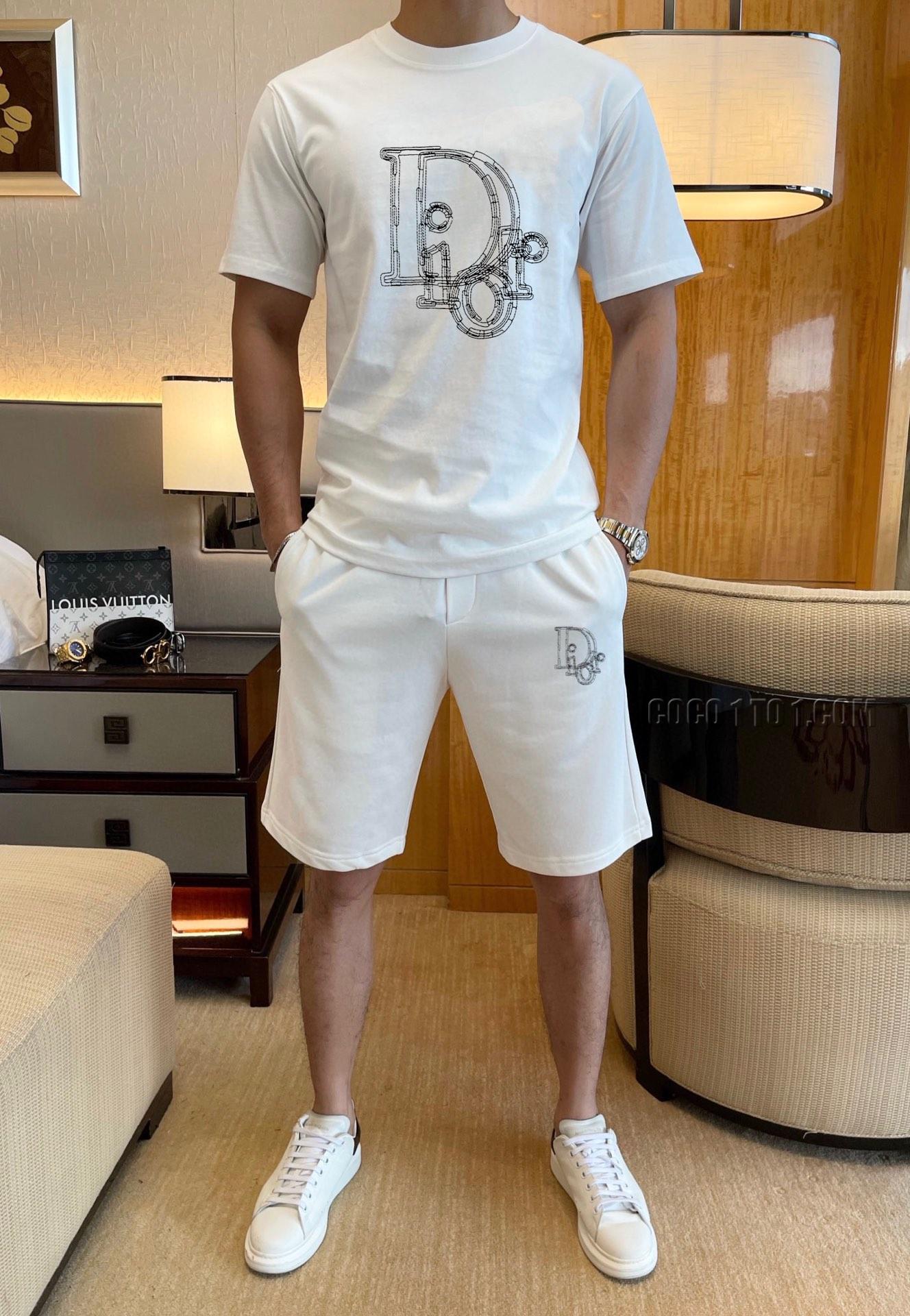 Dior 24 New Men's Short Sleeve Shorts Suit N42503