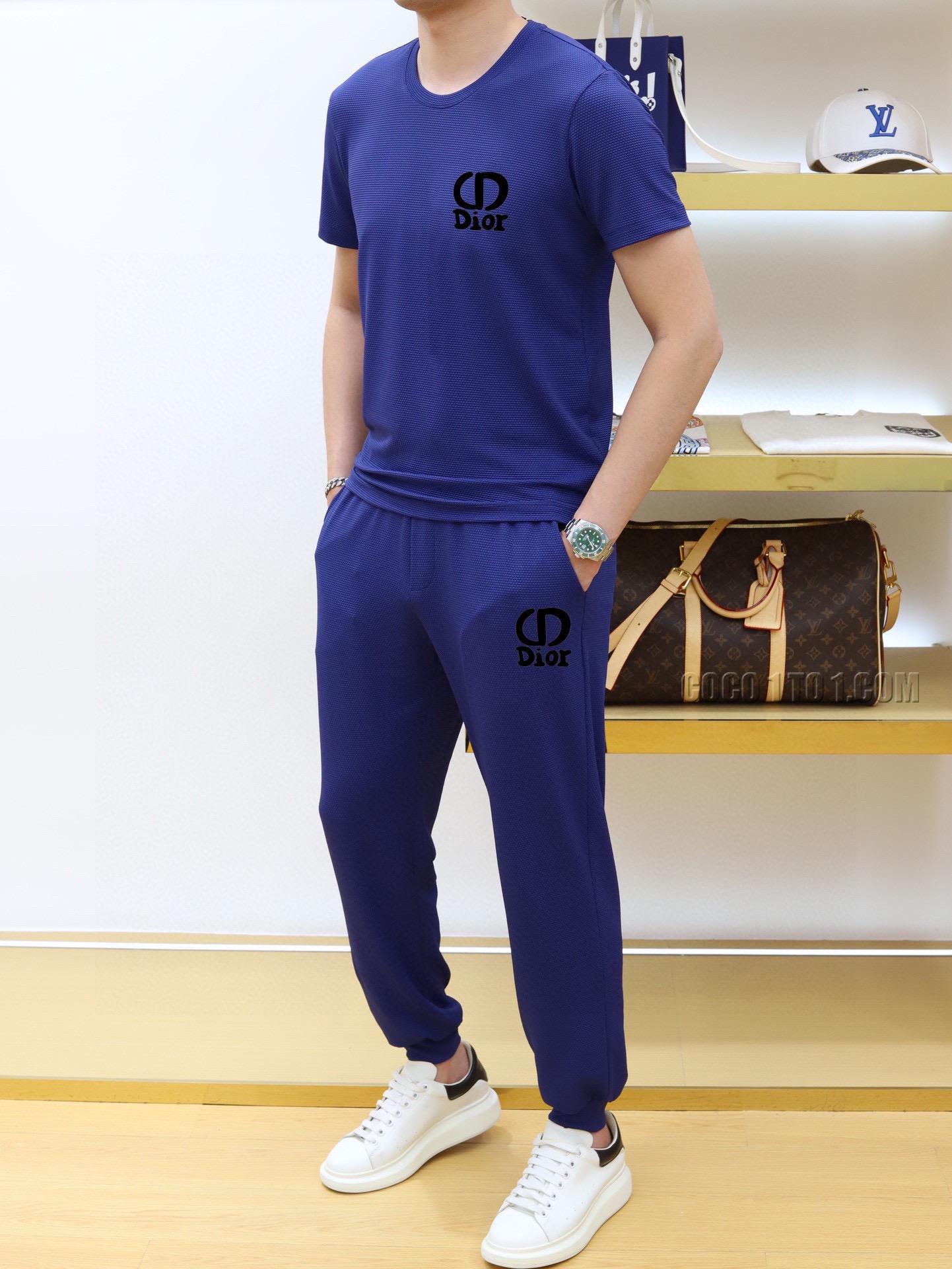 Dior 24 Official Website Same Style World-Renowned Luxury Brand Summer Men's Short Sleeve Suit N42503