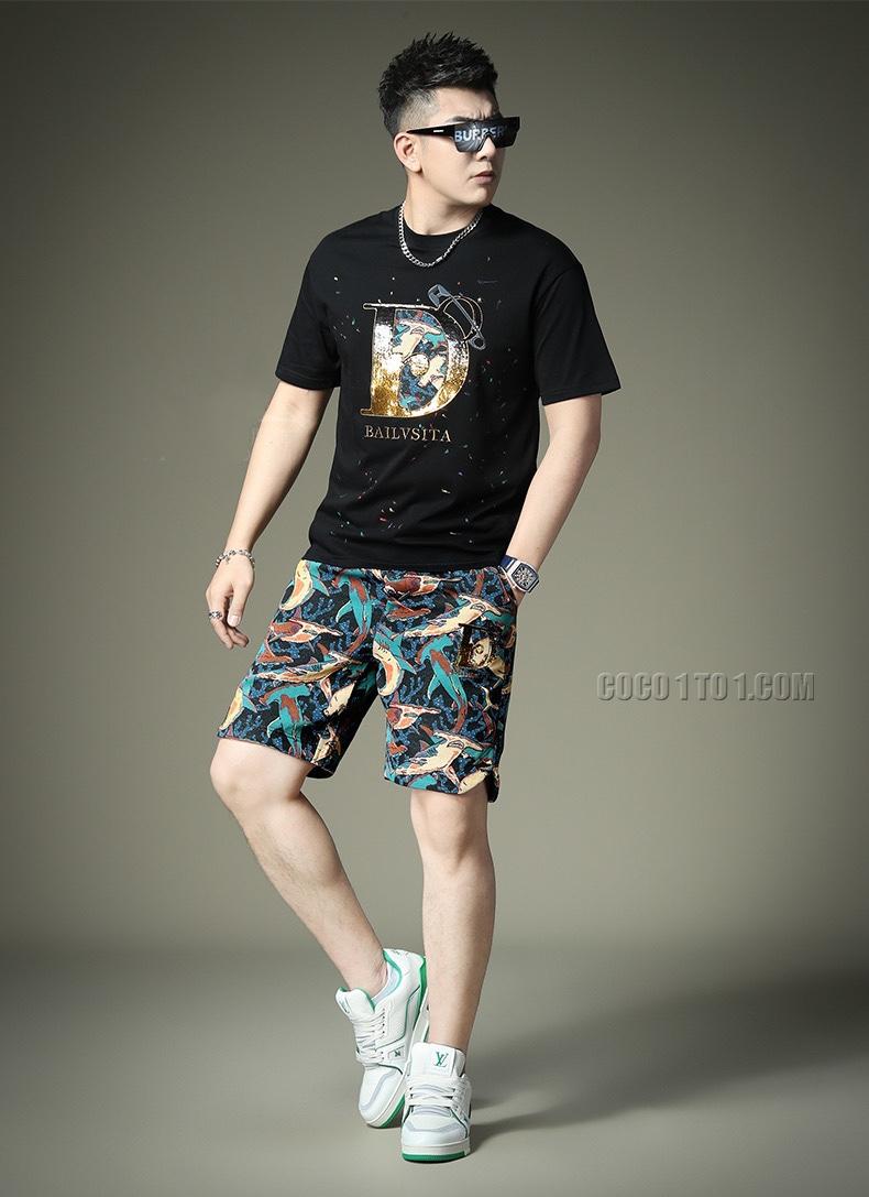 Dior 24 Official Website Same Style World-Renowned Luxury Brand Summer Men's Shorts Suit N42503