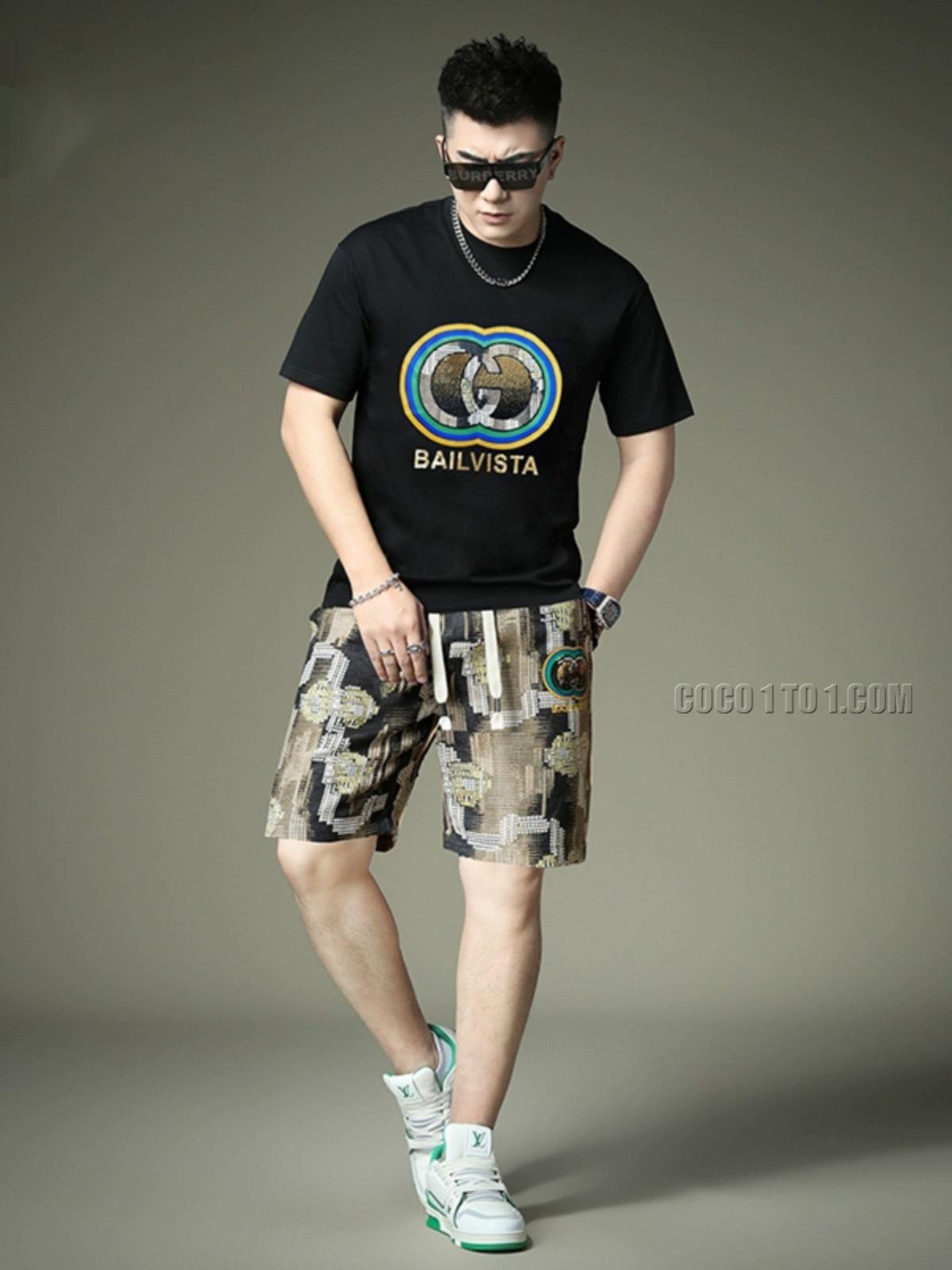 Dior 24 Official Website Same Style World-Renowned Luxury Brand Summer Men's Shorts Suit N42503