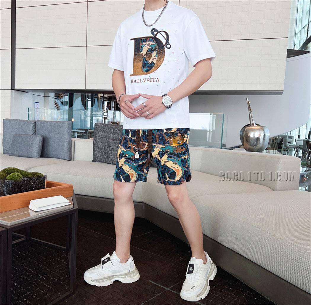 Dior 24 Official Website Same Style World-Renowned Luxury Brand Summer Men's Shorts Suit N42503