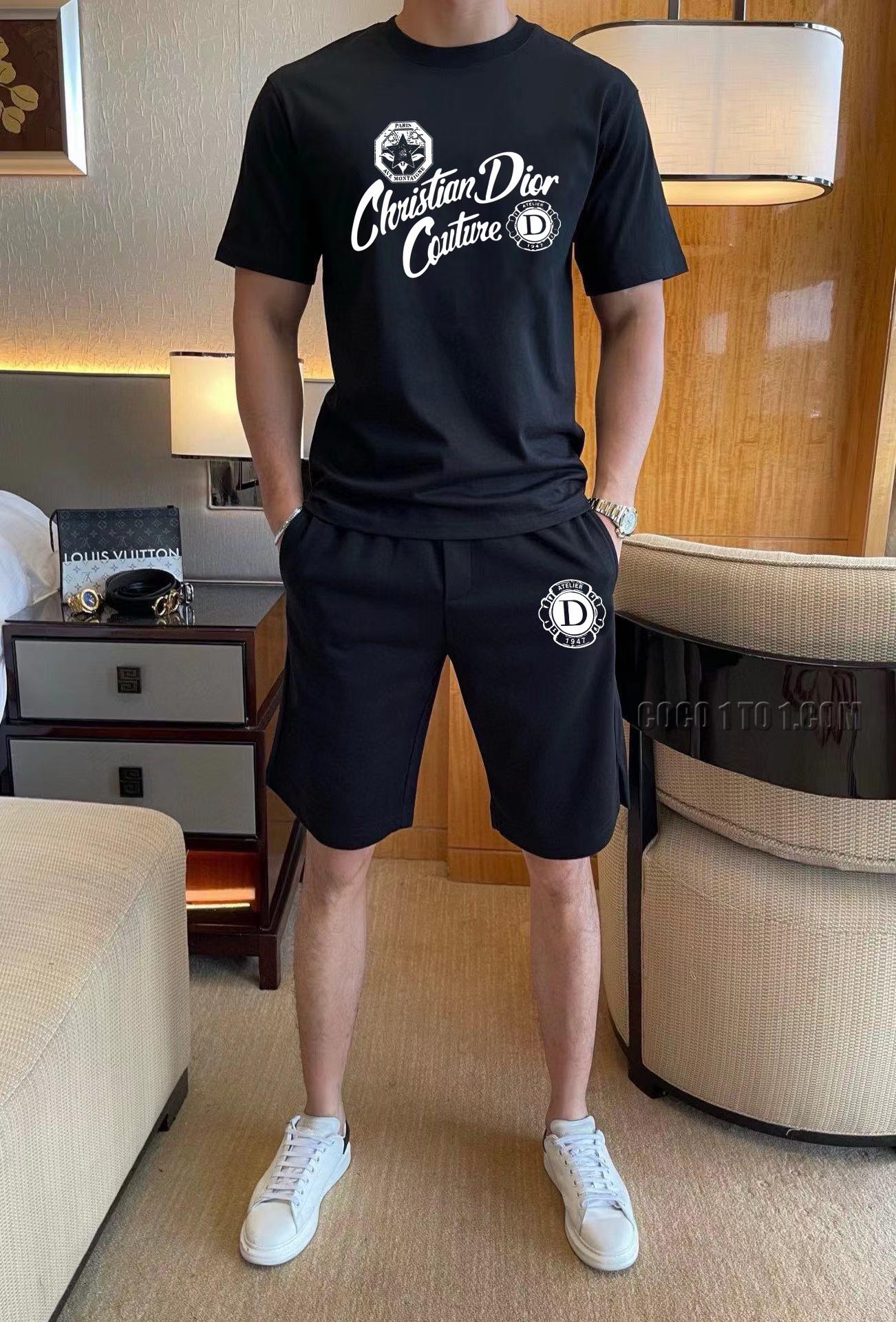 Dior 24 New Men's Short Sleeve Shorts Suit N42503