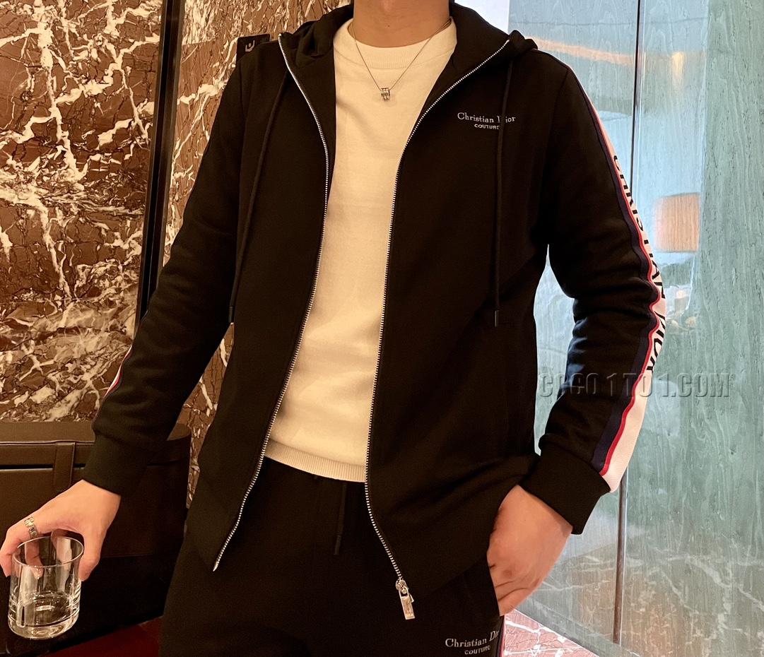 Dior New Men's Zipper Hoodie Suit N42503