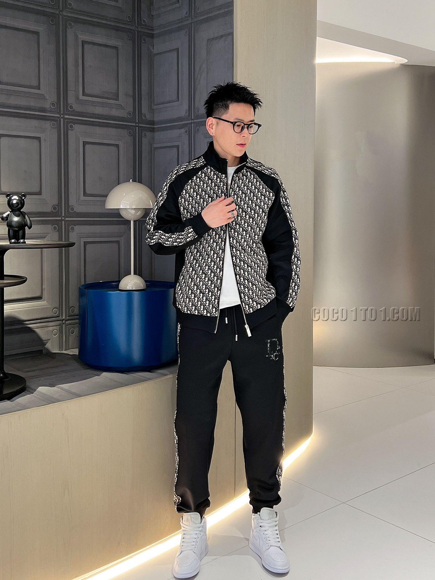 Dior brand new explosion-proof cardigan hoodie Suit N42503