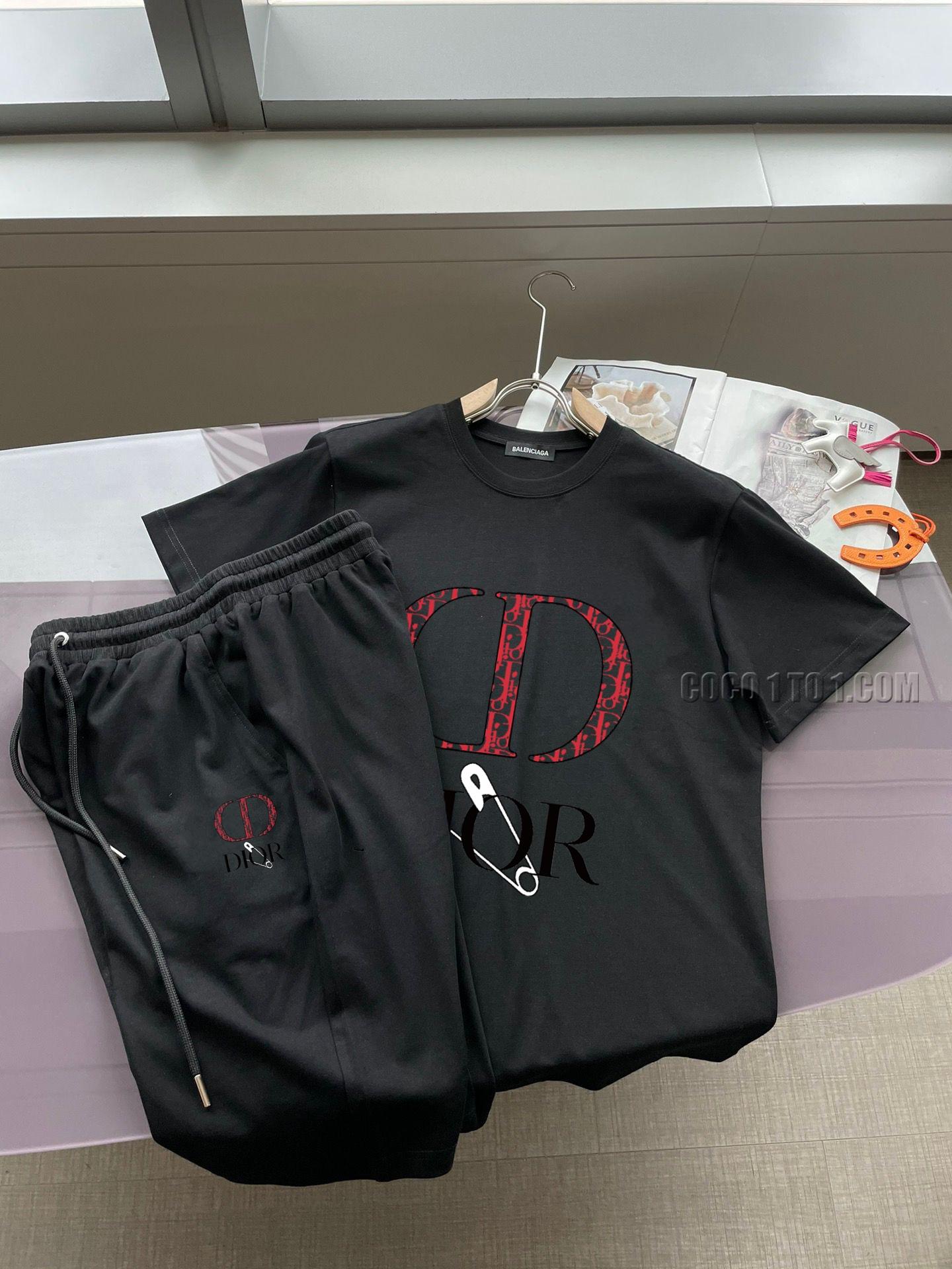 Dior New Men's Short Sleeve Shorts Suit N42503