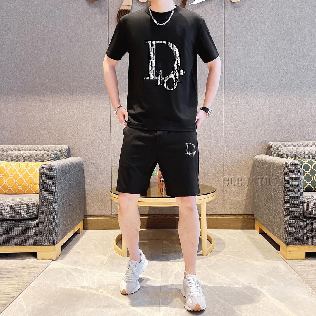 Dior New Men's Short Sleeve Shorts Suit N42503