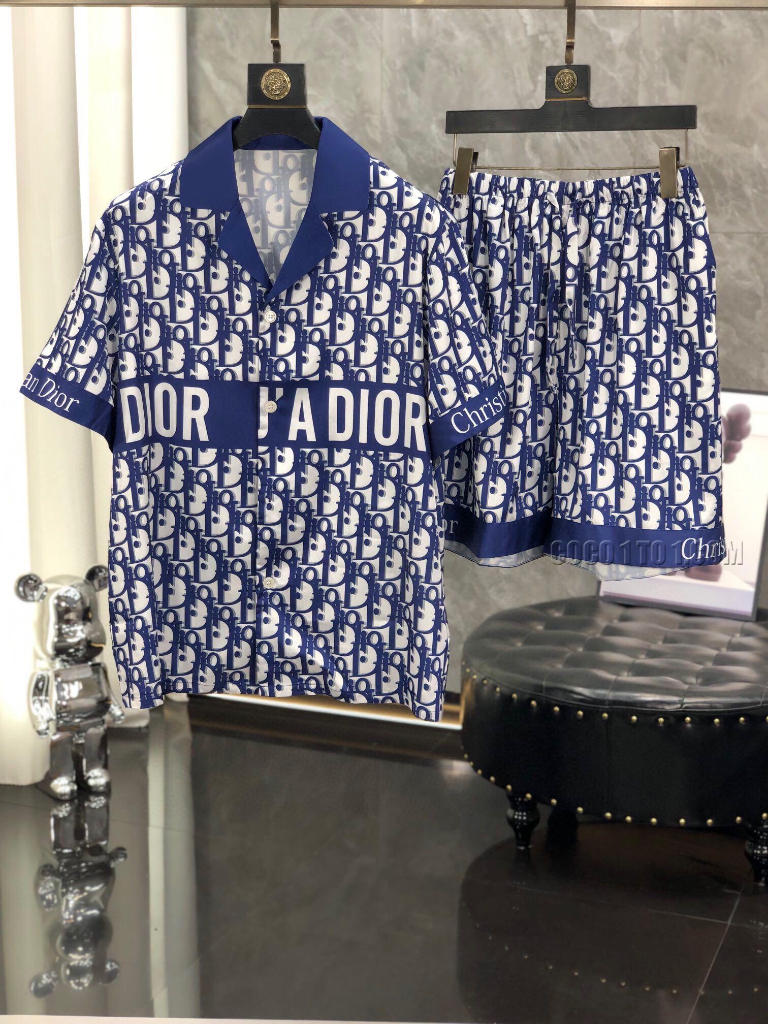 Dior new-style battle robe pajamas heavyweight luxury items high-end series pajama Suit N42503s