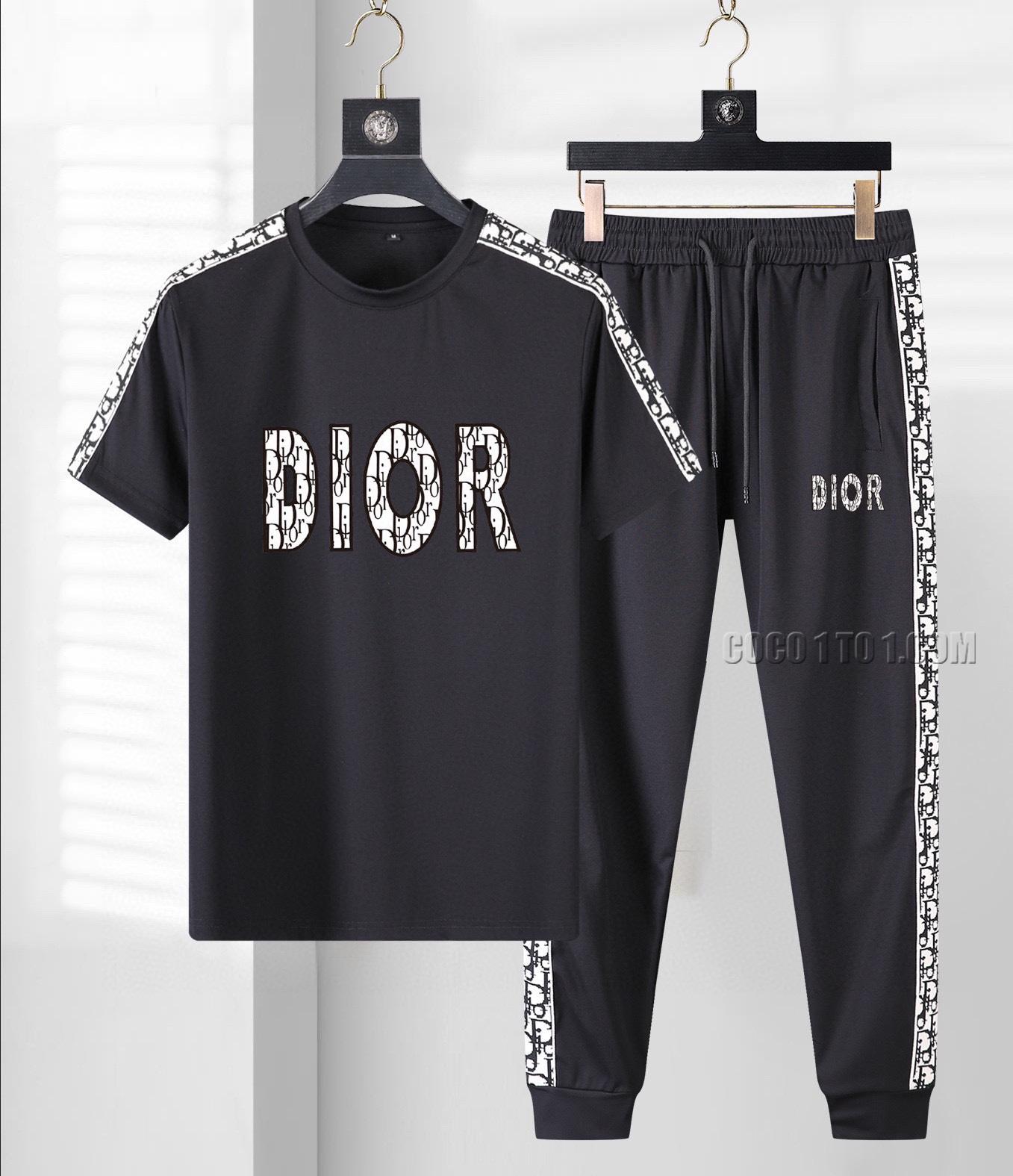 Dior official website same style world-famous luxury brand summer Men's short-sleeved Suit N42503