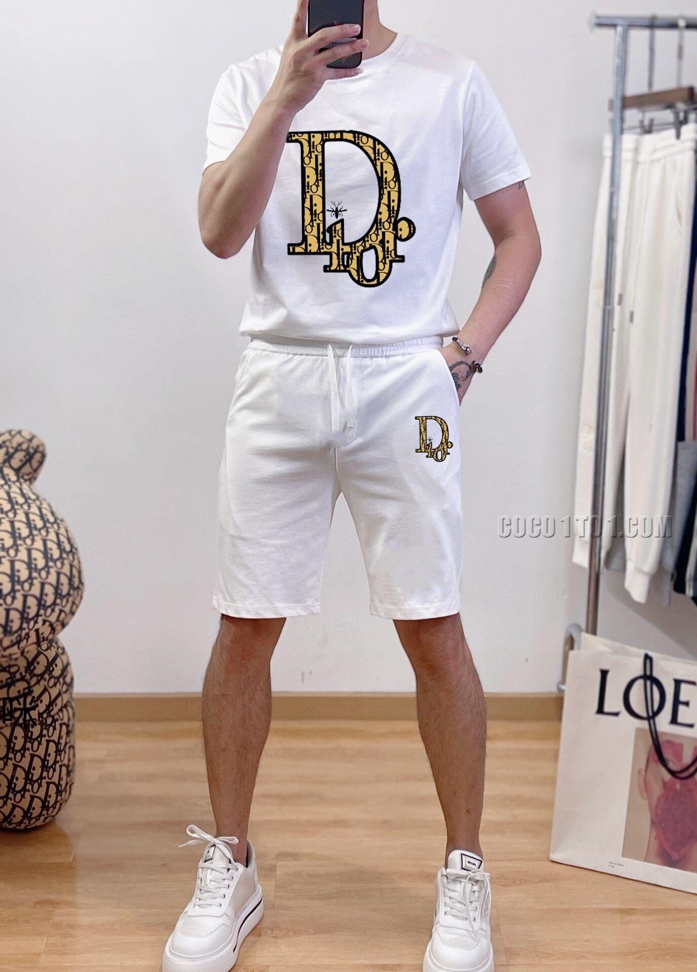 Dior new Men's short-sleeved shorts Suit N42503