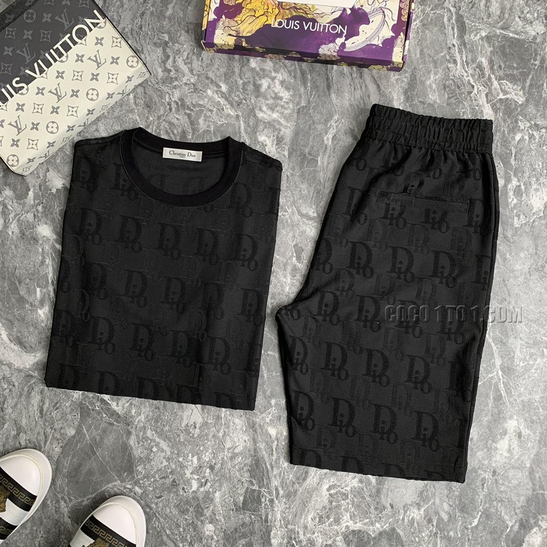 Dior spring and summer counter new top-notch original fashion Men's short-sleeved sportswear Suit N42503
