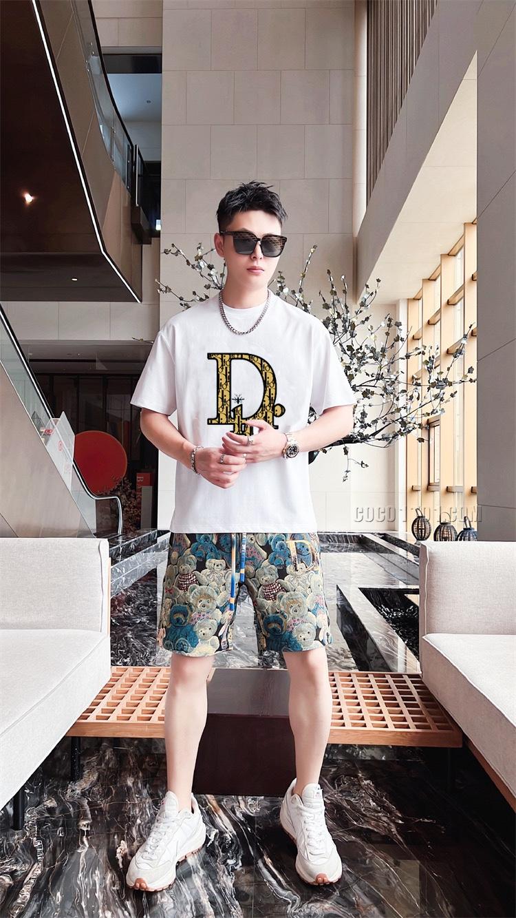 Dior (Fat Gospel) official website same style world-famous luxury brand summer Men's high-quality Suit N42503