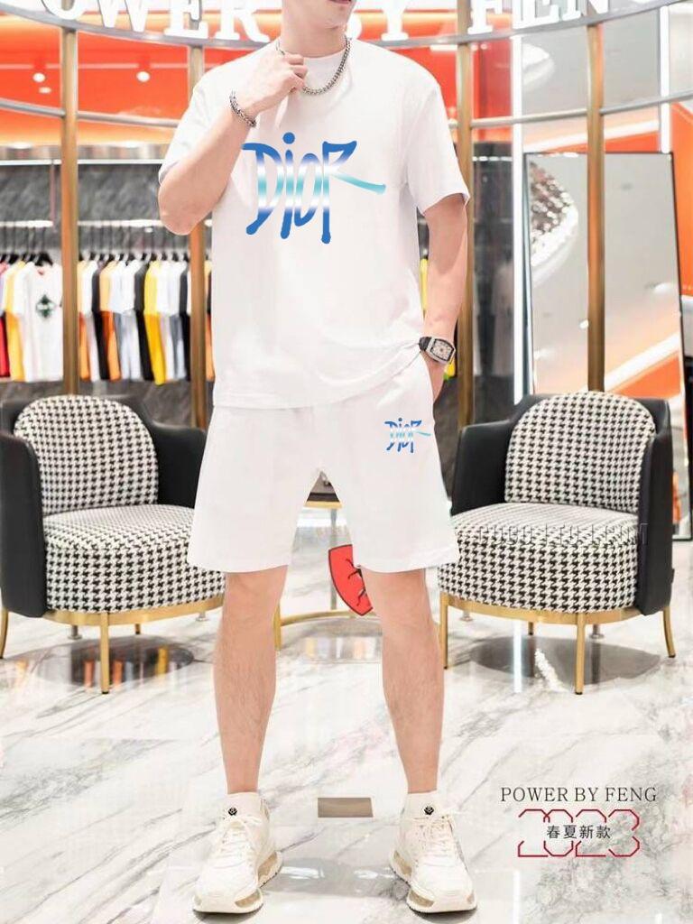Dior new Men's short-sleeved shorts Suit N42503
