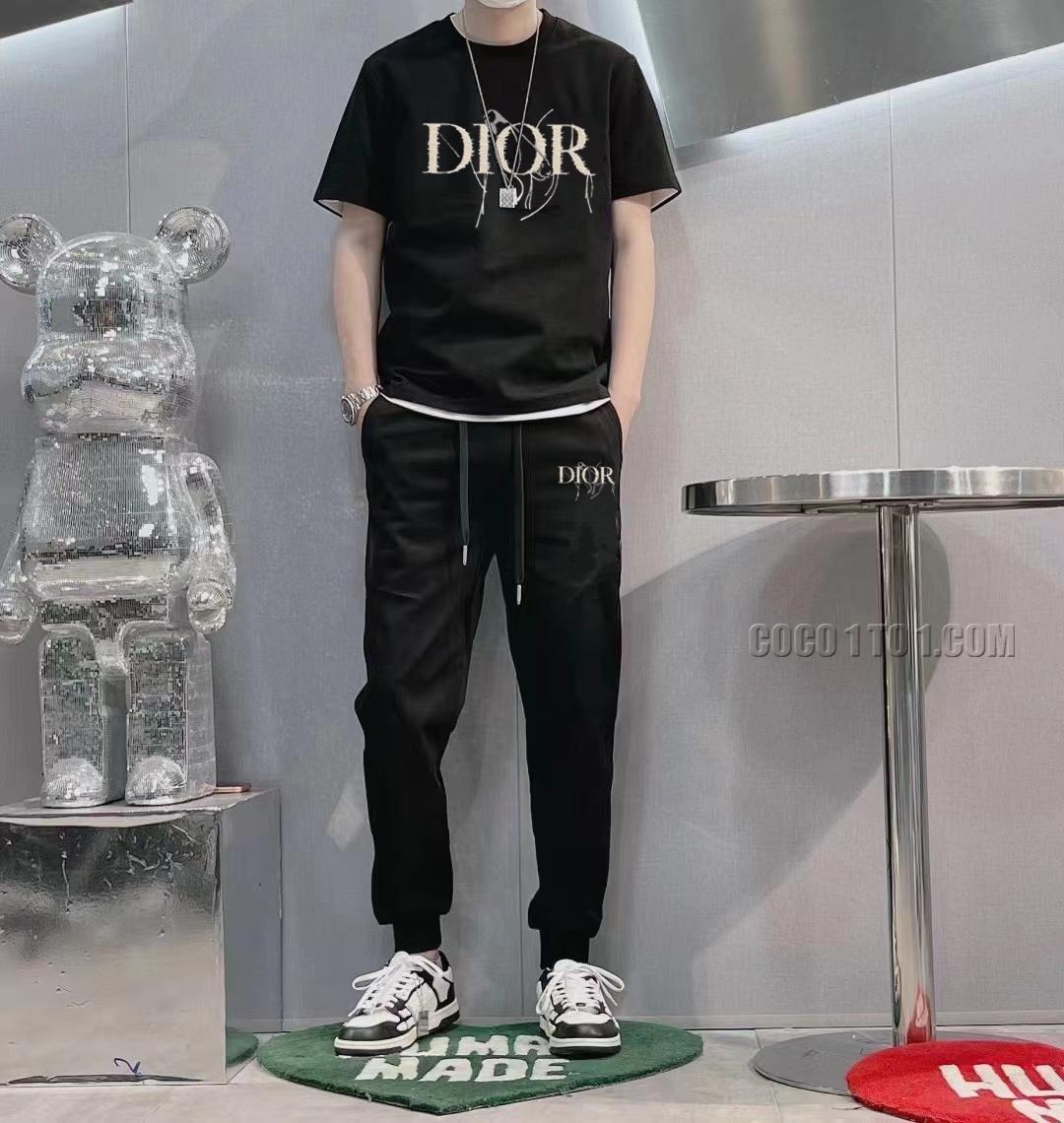 Dior (Fat Gospel) official website same style world-famous luxury brand summer Men's (double satin) high-quality Suit N42503