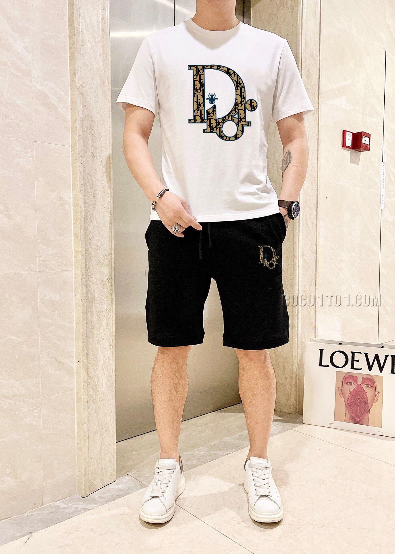 Dior new Men's short-sleeved shorts Suit N42503