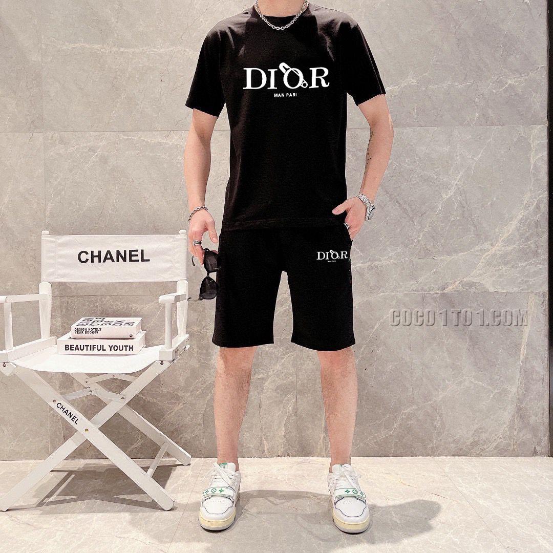 Dior new Men's short-sleeved shorts Suit N42503