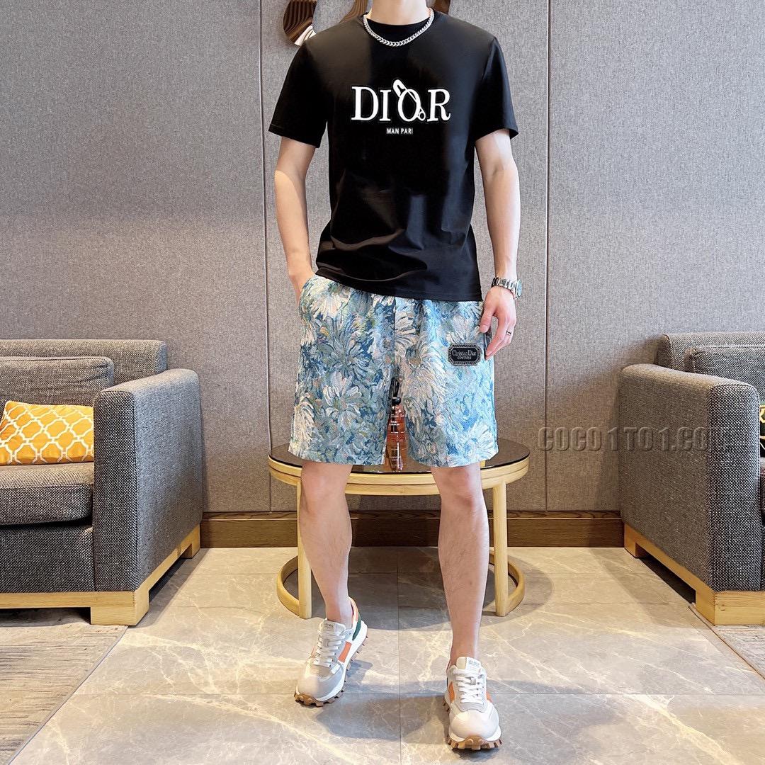 Dior (Fat Gospel) official website same style world-famous luxury brand summer Men's high-quality Suit N42503