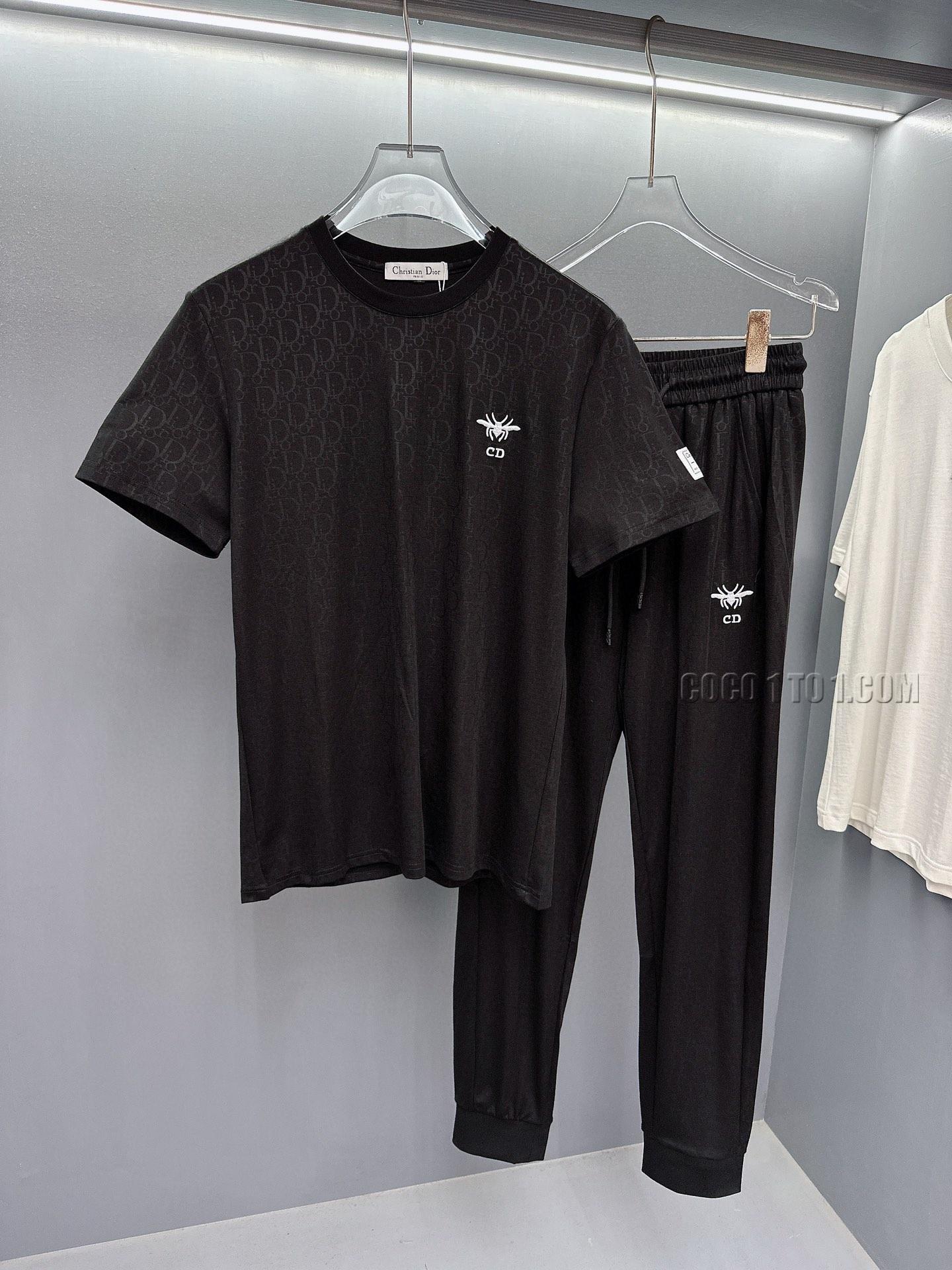 Dior official website same style world-famous luxury brand summer Men's short-sleeved Suit N42503