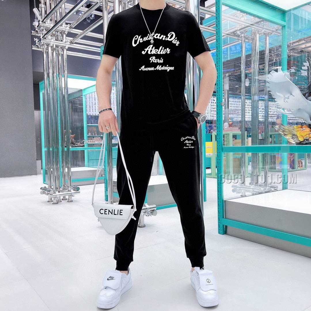 Dior (Fat Gospel) official website same style world-famous luxury brand summer Men's (double satin) high-quality Suit N42503
