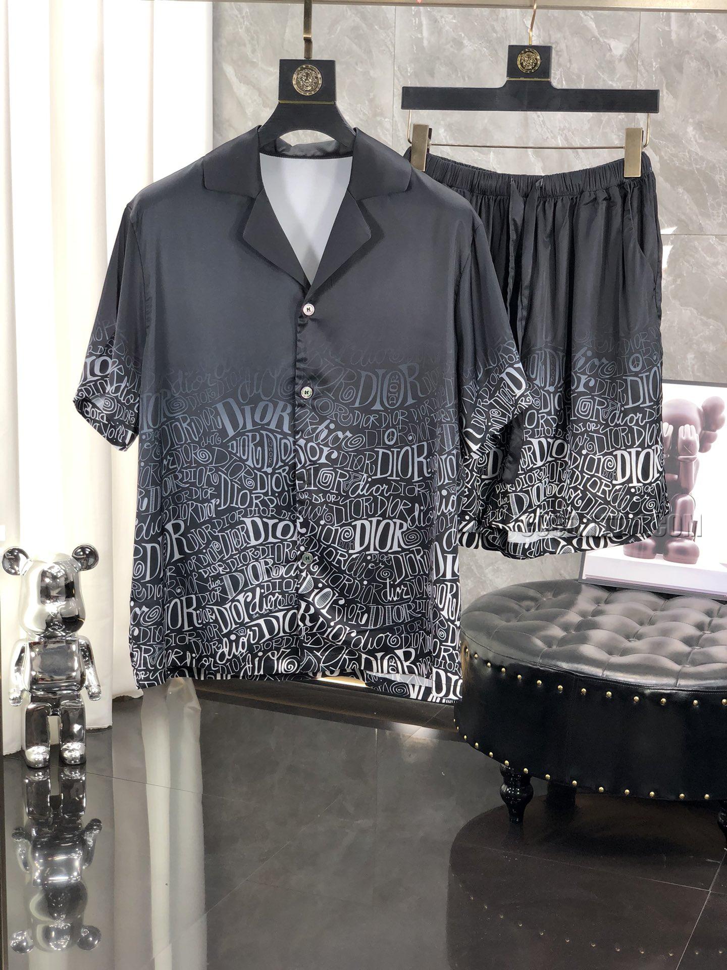Dior new robe pajamas heavyweight luxury top-grade series pajamas Suit N42503