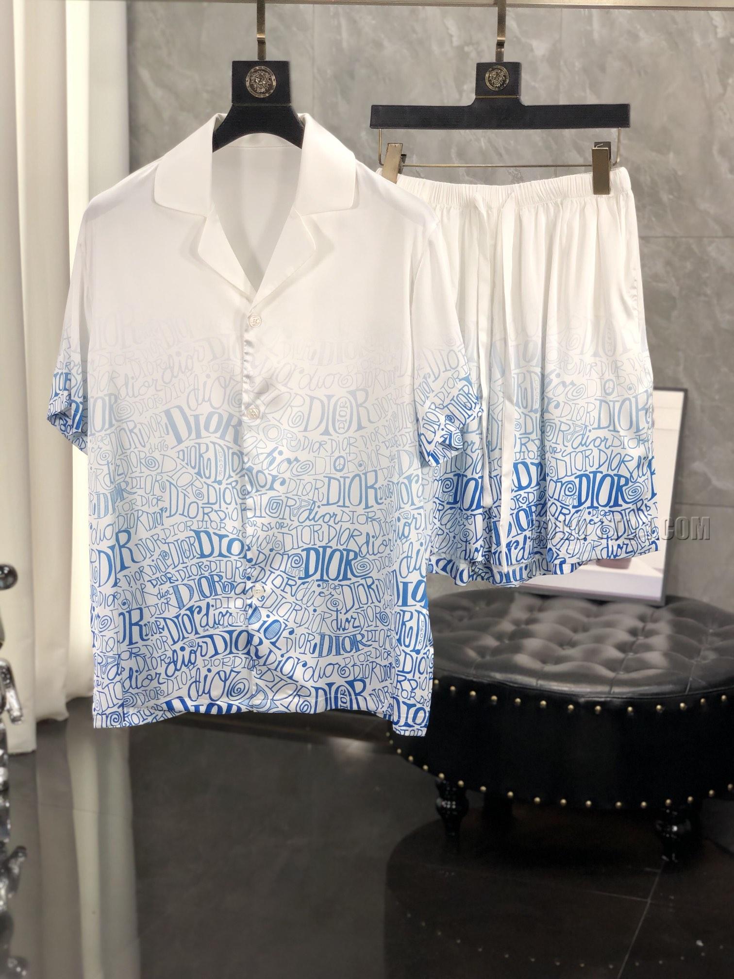 Dior new robe pajamas heavyweight luxury top-grade series pajamas Suit N42503