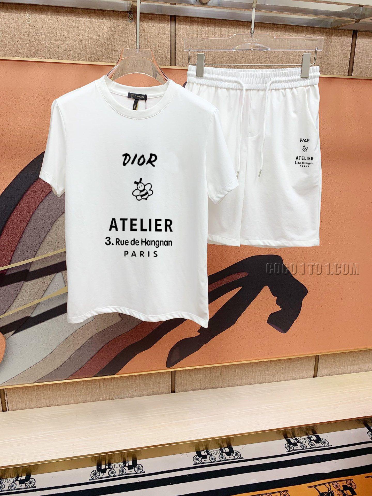 Dior new Men's short-sleeved shorts Suit N42503