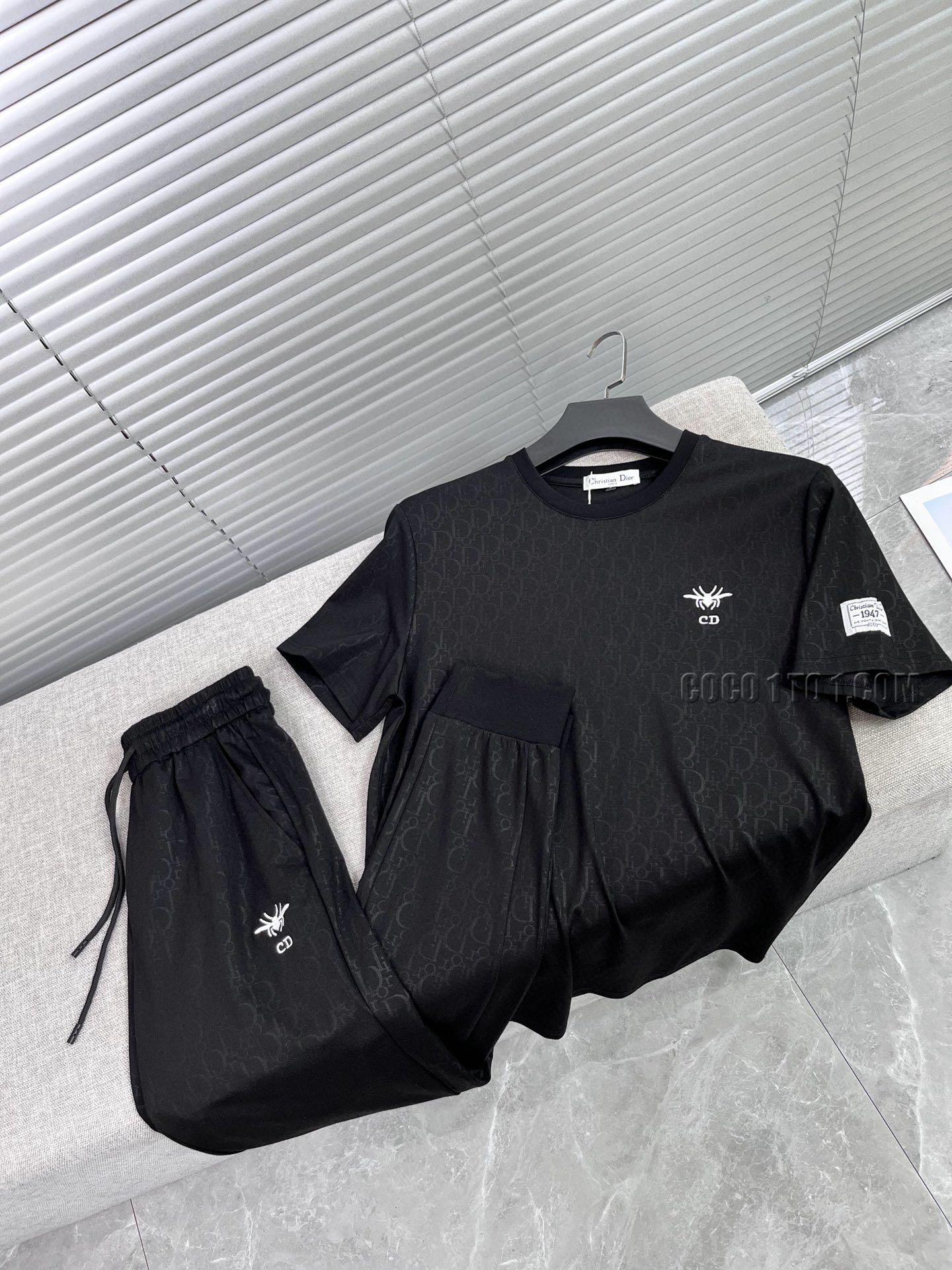 Dior official website same style world-famous luxury brand summer Men's short-sleeved Suit N42503