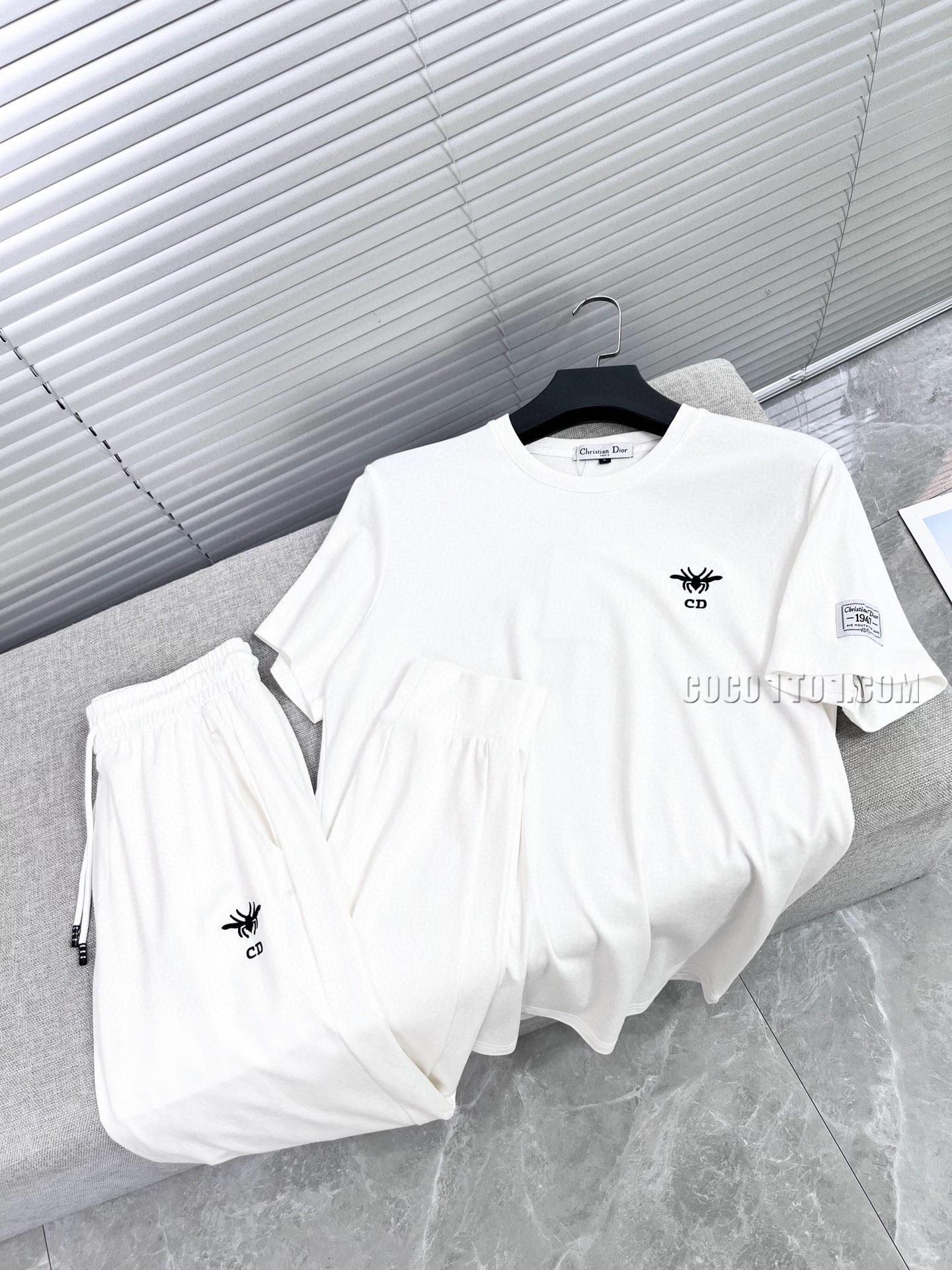 Dior official website same style world-famous luxury brand summer Men's short-sleeved Suit N42503
