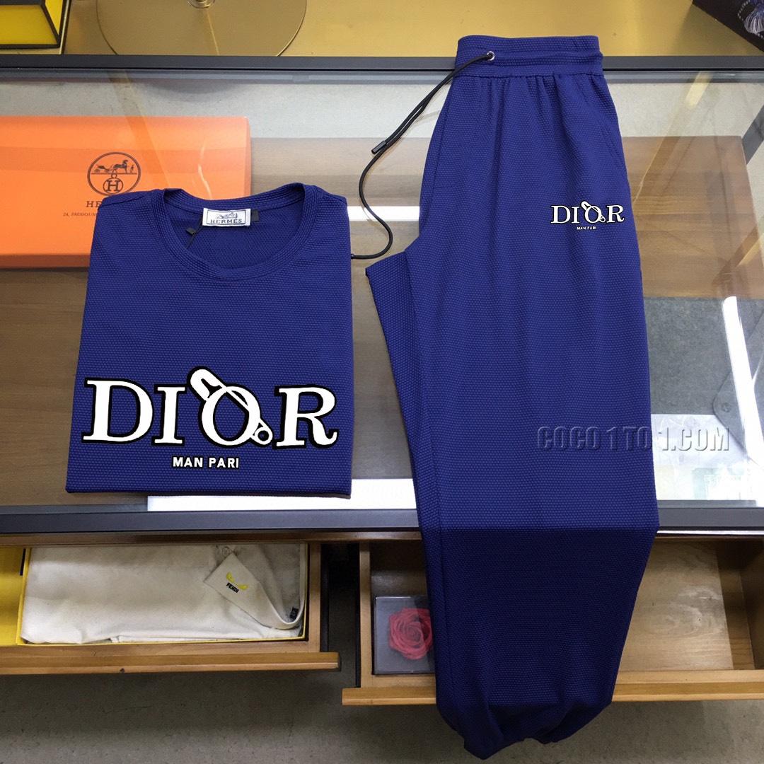 Dior official website same style world-famous luxury brand summer Men's short-sleeved Suit N42503