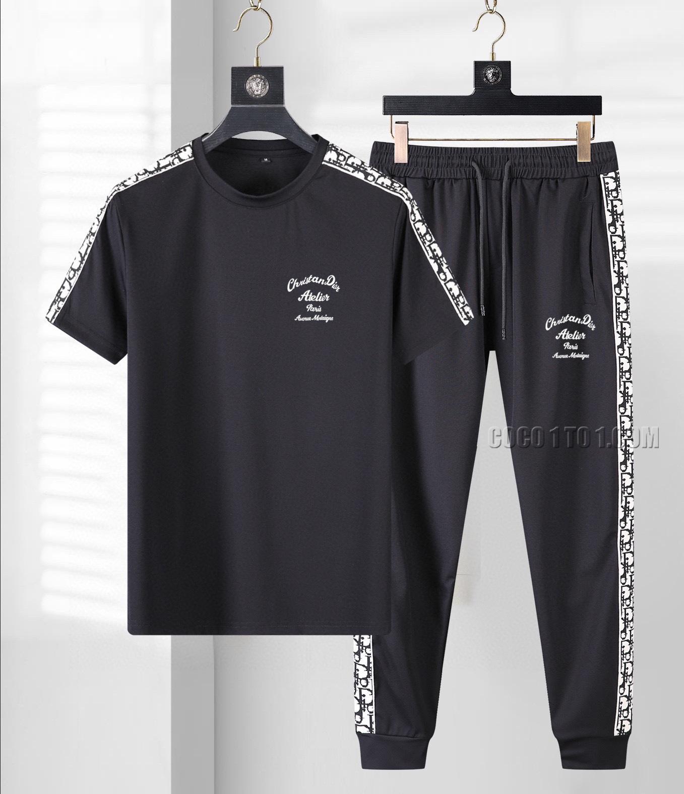 Dior official website same style world-famous luxury brand summer Men's short-sleeved Suit N42503