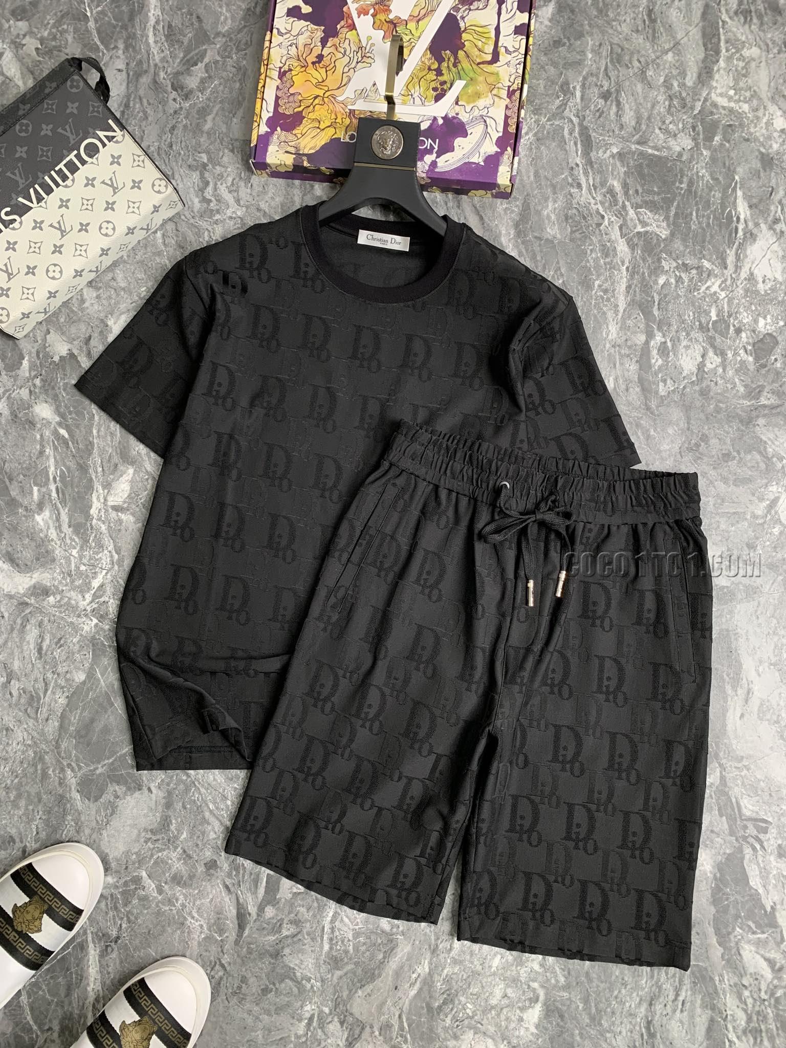 Dior spring and summer counter new product top-grade original fashion Men's short-sleeved sports Suit N42503