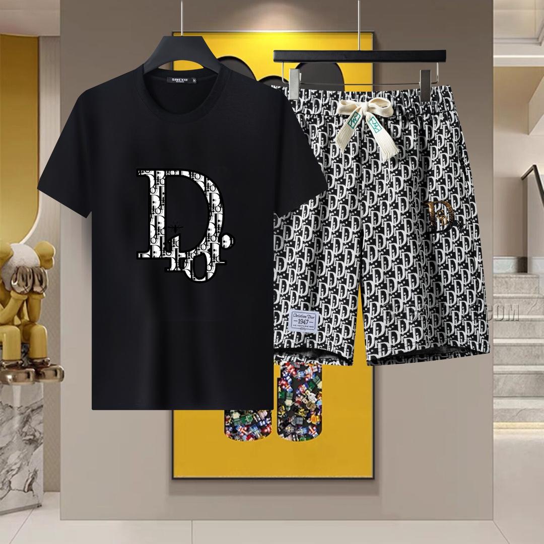 Dior (Fat Gospel) official website same style world-famous luxury brand summer Men's high-quality Suit N42503